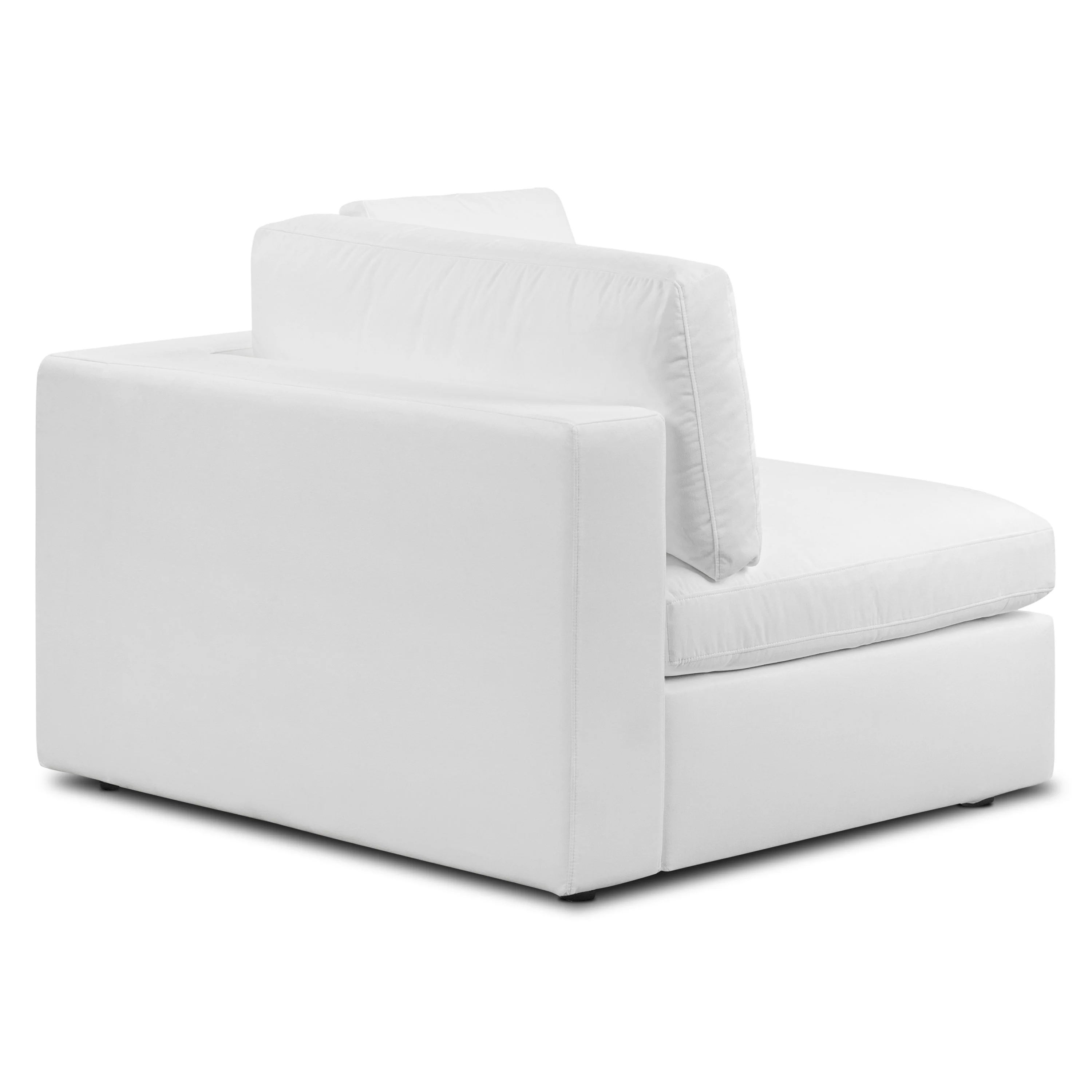 Vari Modular Right Arm Facing Corner + Toss Pillow | Cotton White - Image 5