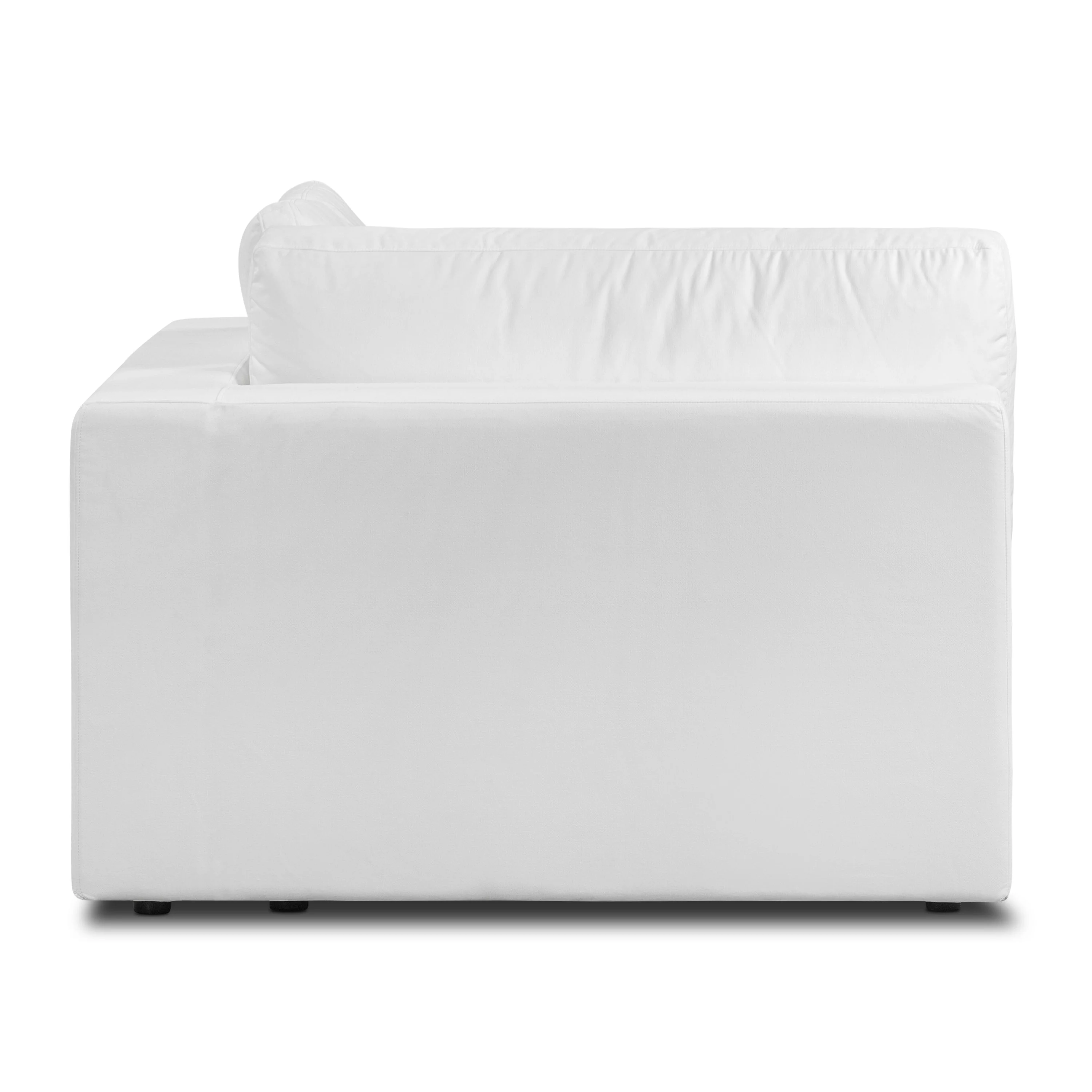 Vari Modular Right Arm Facing Corner + Toss Pillow | Cotton White - Image 6