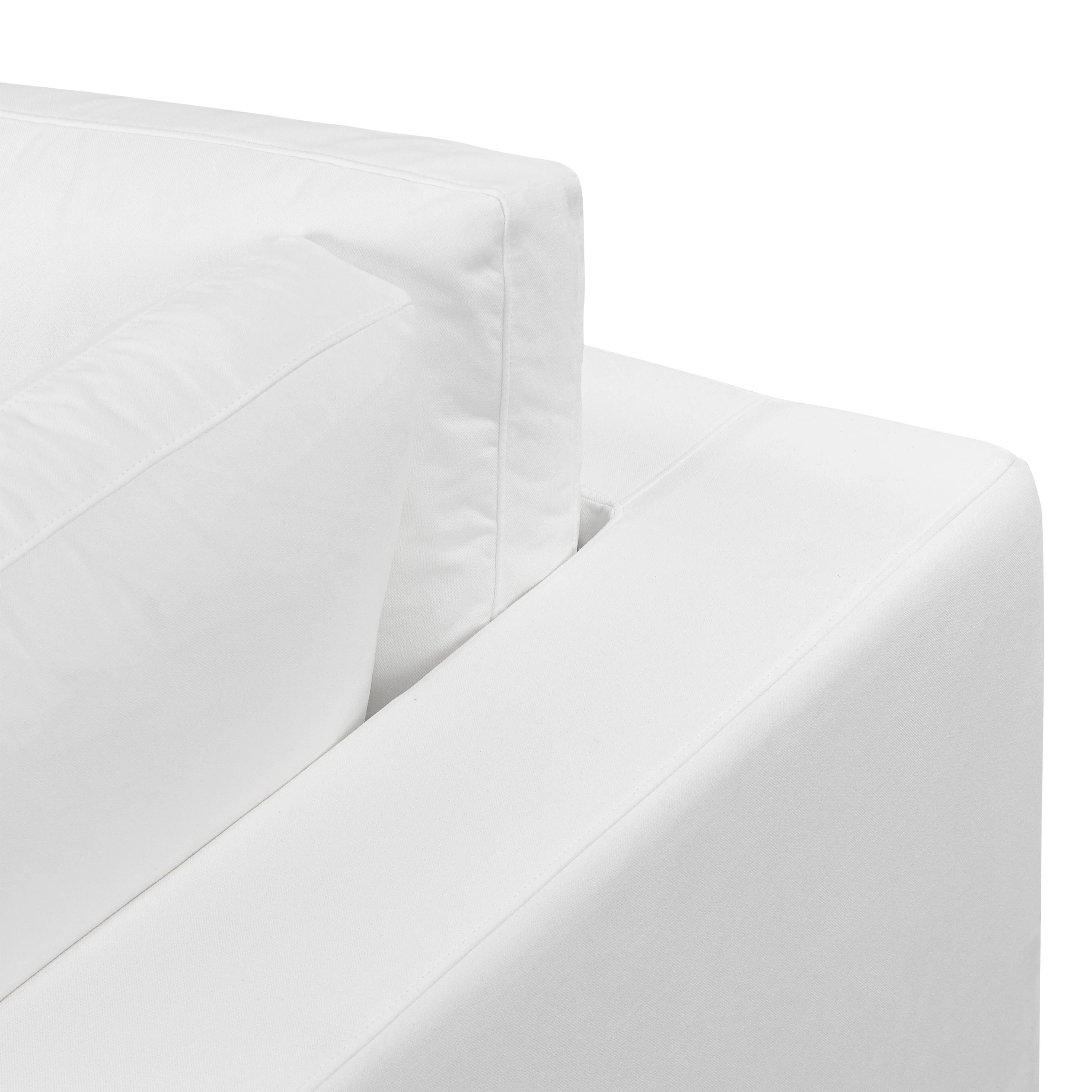 Vari Modular Right Arm Facing Corner + Toss Pillow | Cotton White - Image 8