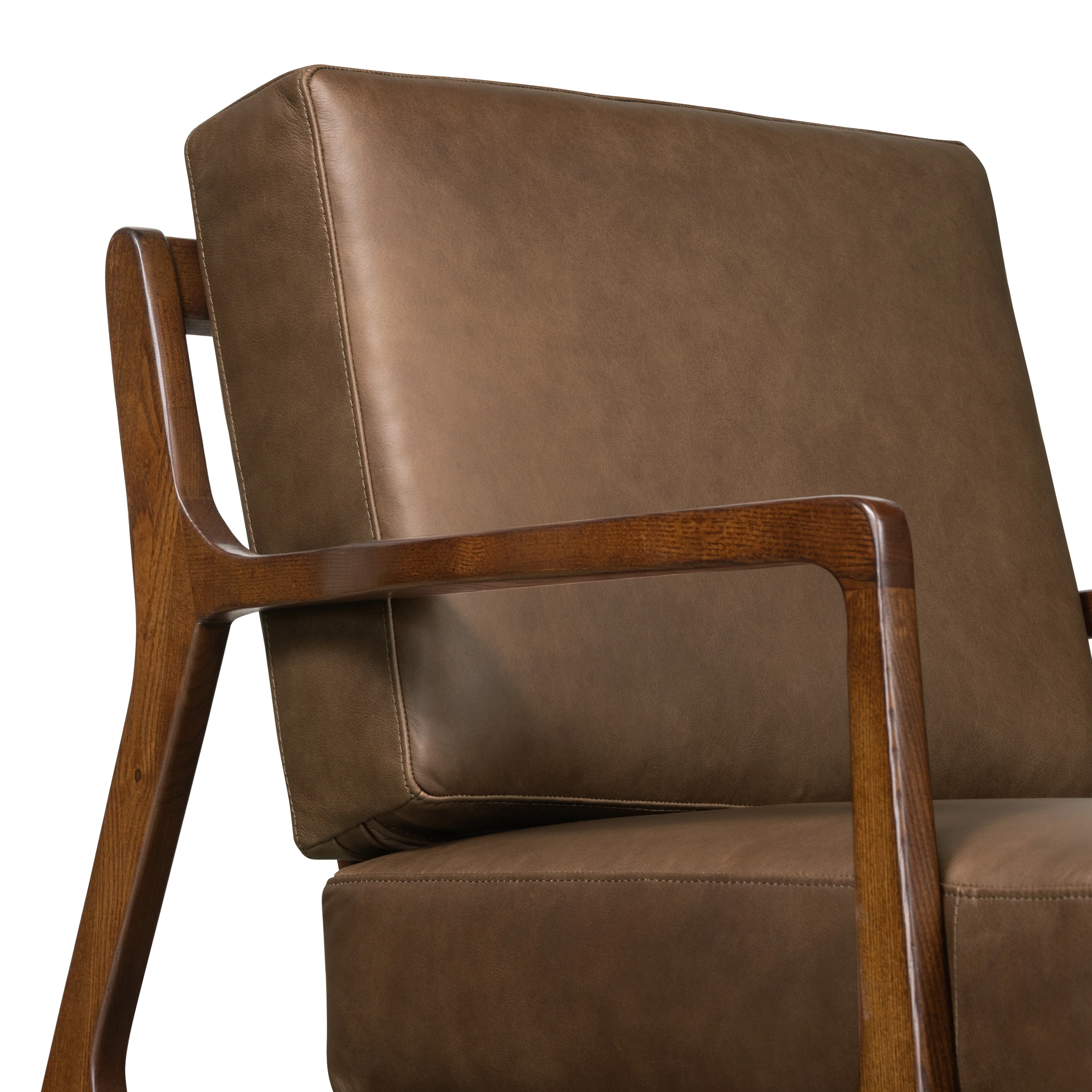 Verity Leather Lounge Chair | Cocoa Brown - Image 10