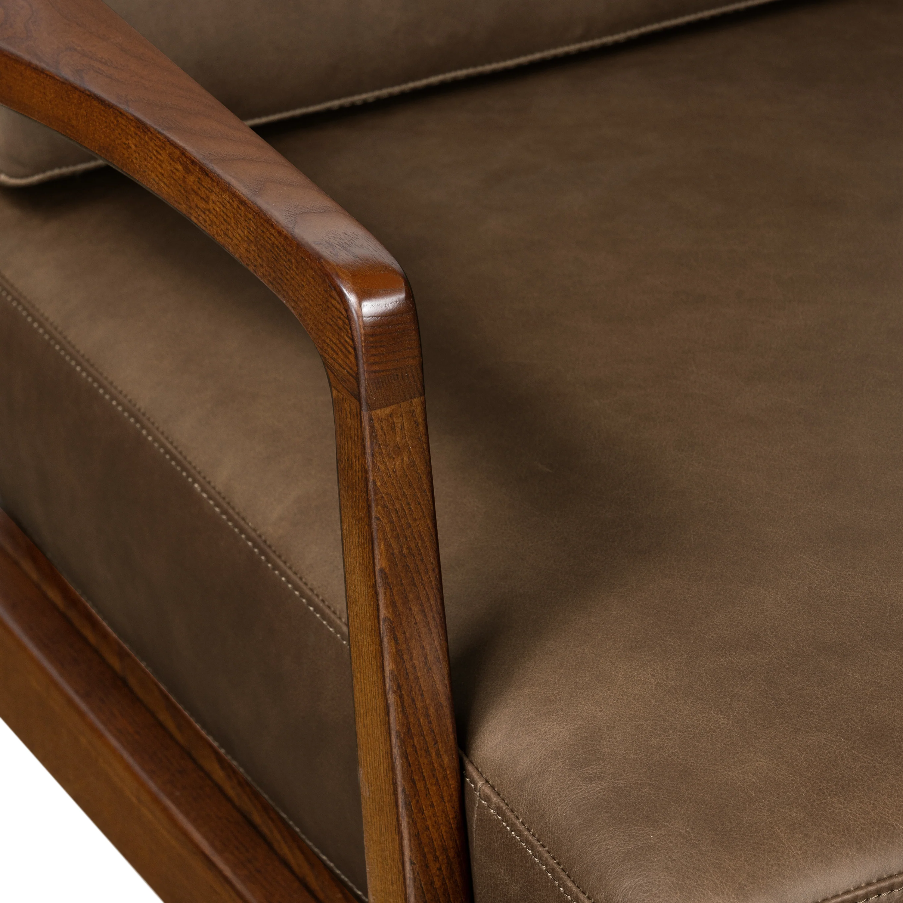 Verity Leather Lounge Chair | Cocoa Brown - Image 12