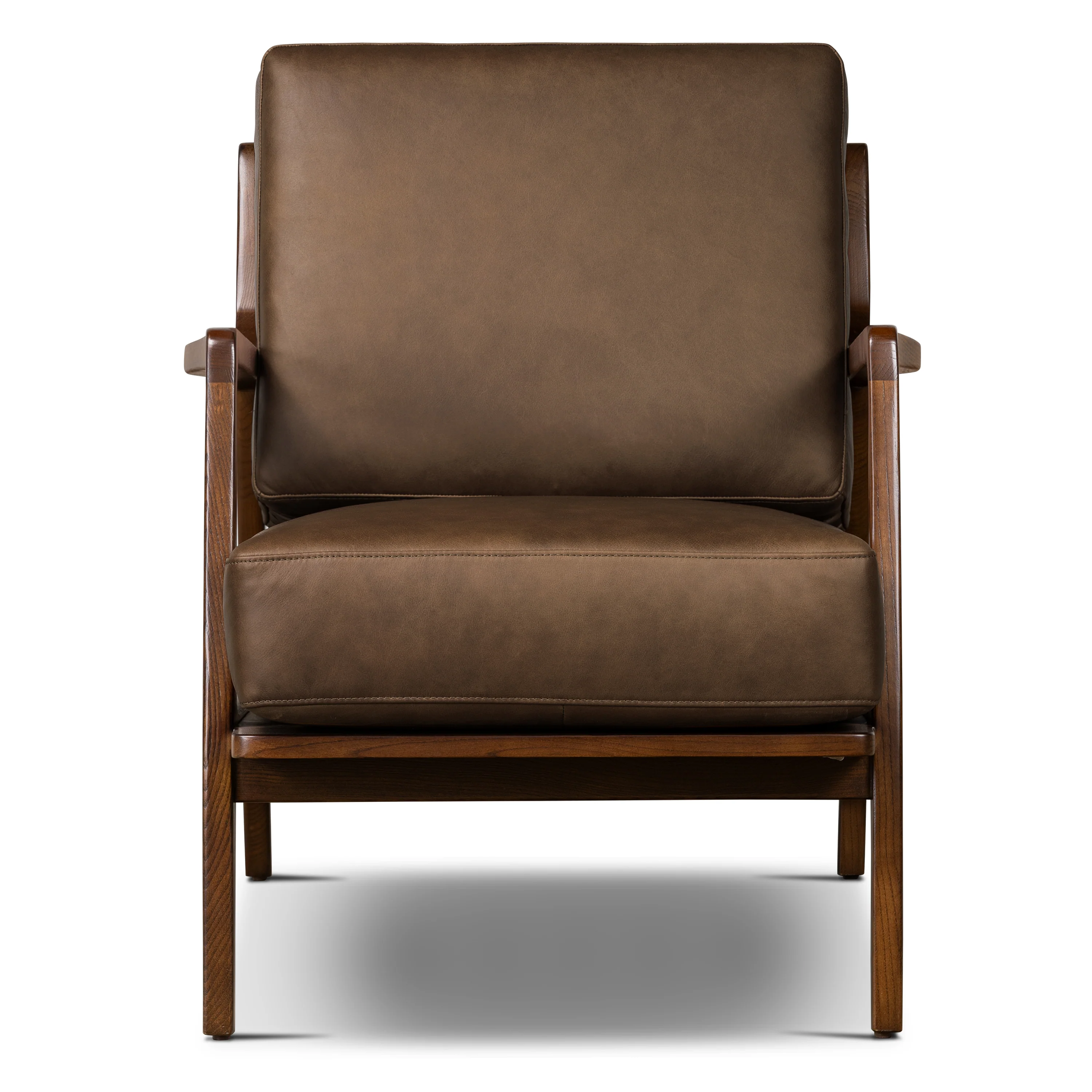 Verity Leather Lounge Chair | Cocoa Brown - Image 4