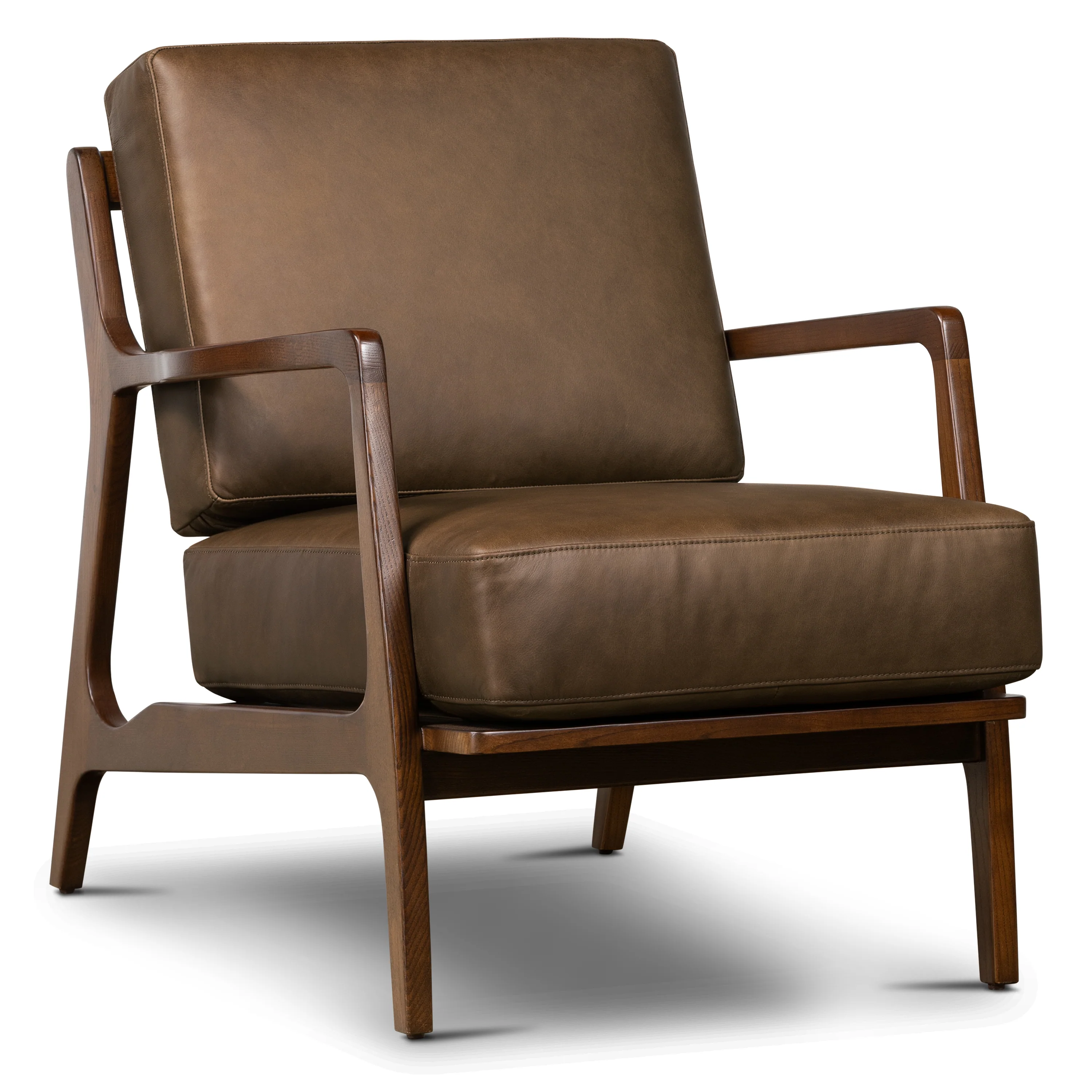 Verity Leather Lounge Chair | Cocoa Brown - Image 5