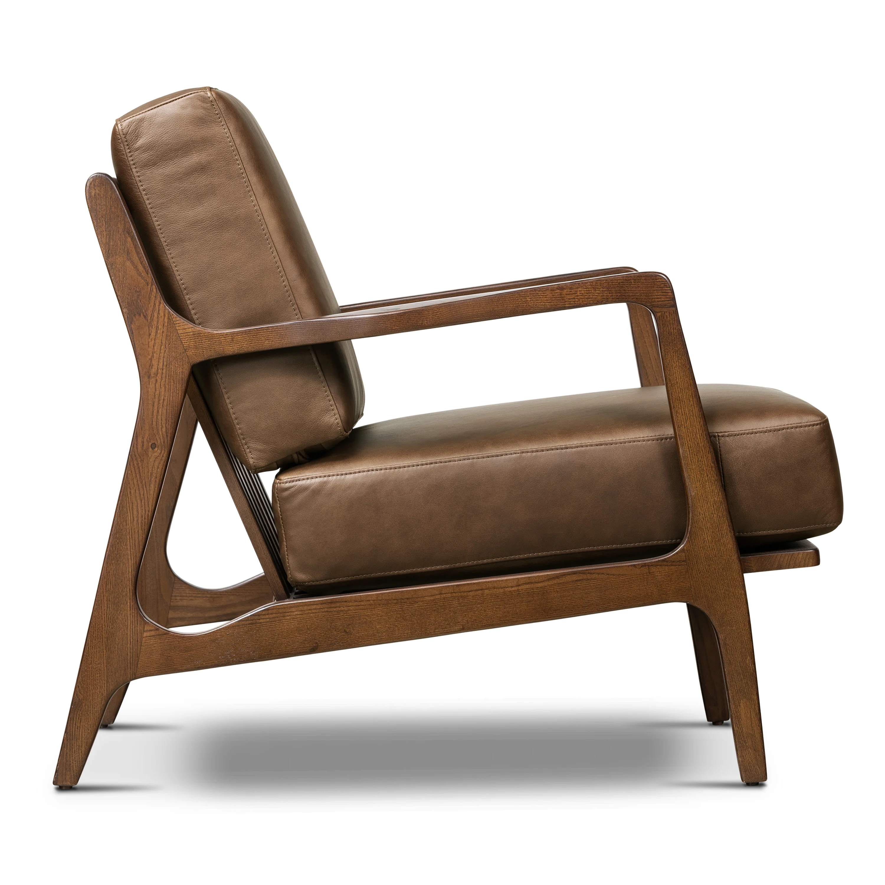 Verity Leather Lounge Chair | Cocoa Brown - Image 6