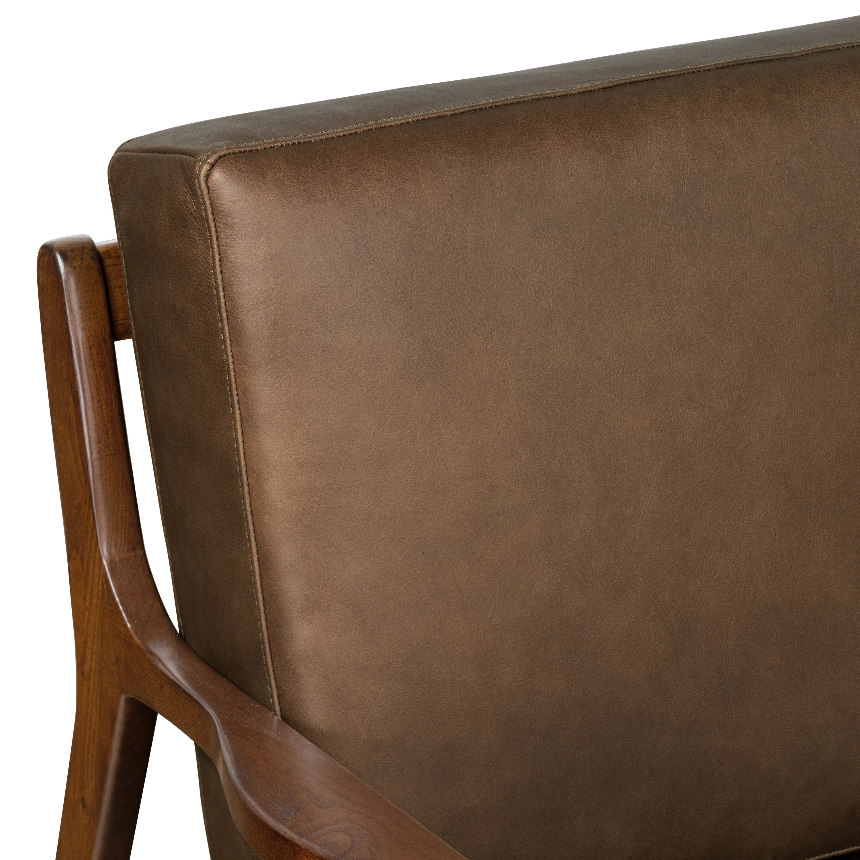 Verity Leather Lounge Chair | Cocoa Brown - Image 9