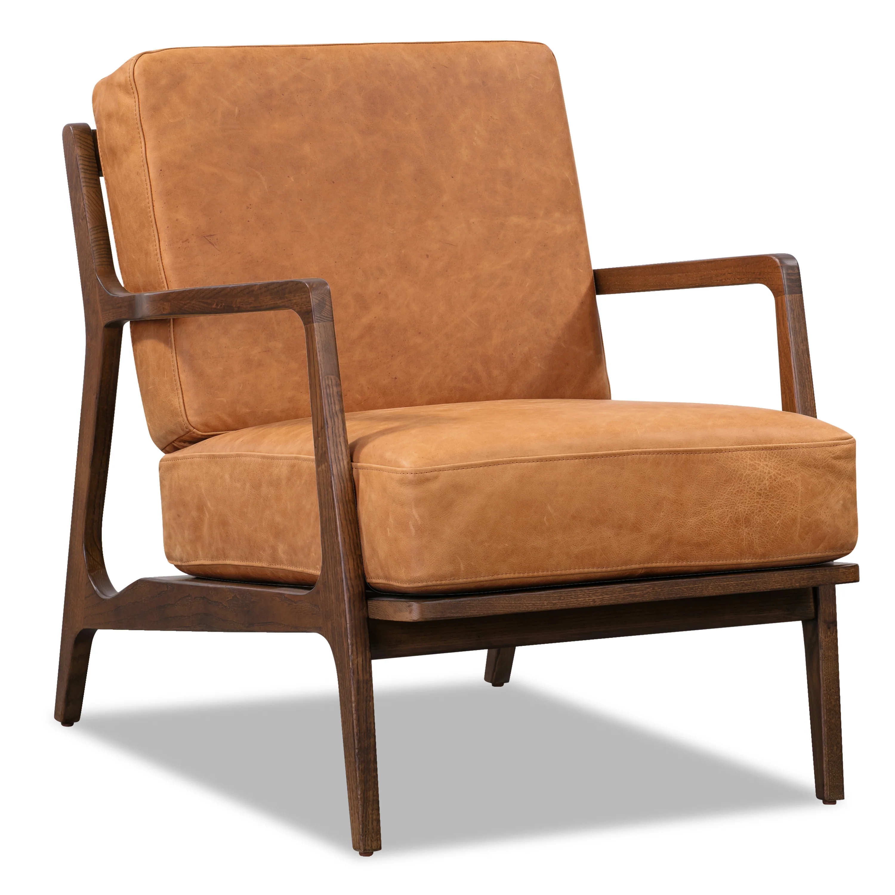 Verity Leather Lounge Chair | Cognac Tan - Image 3