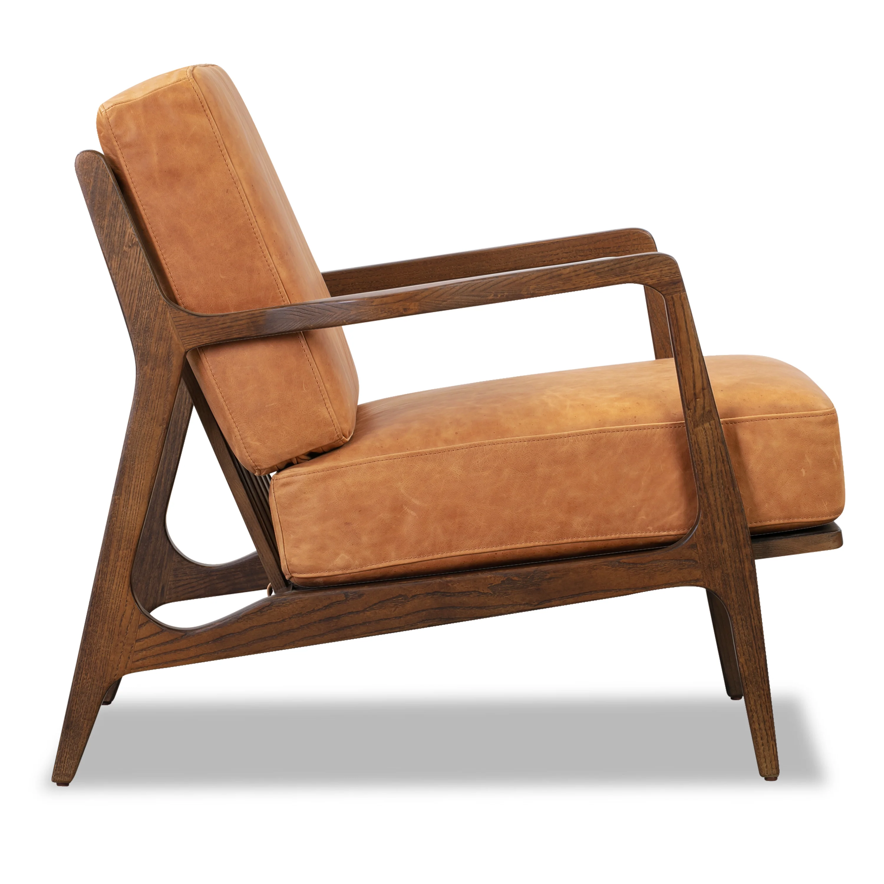 Verity Leather Lounge Chair | Cognac Tan - Image 5