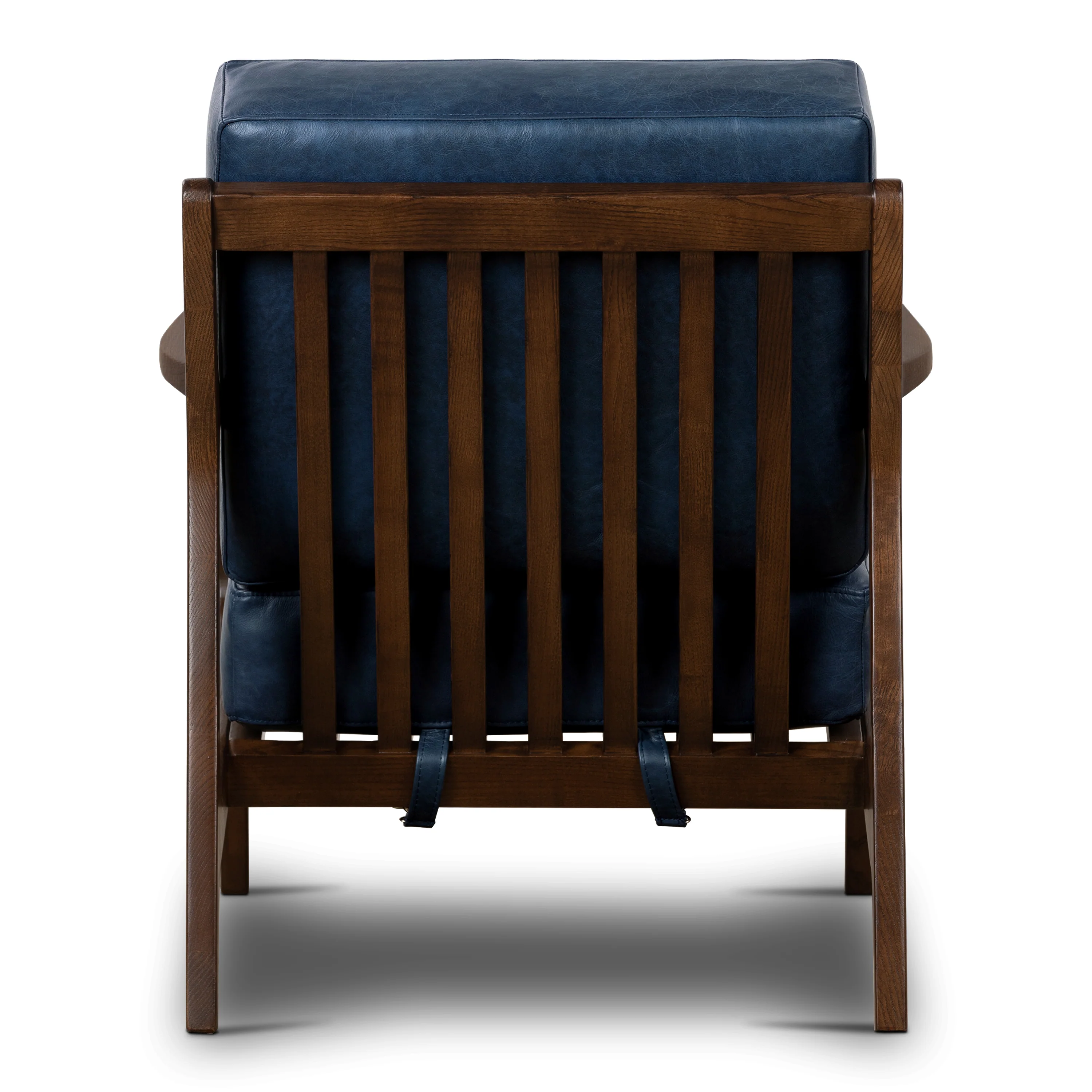 Verity Leather Lounge Chair | Midnight Blue - Image 6