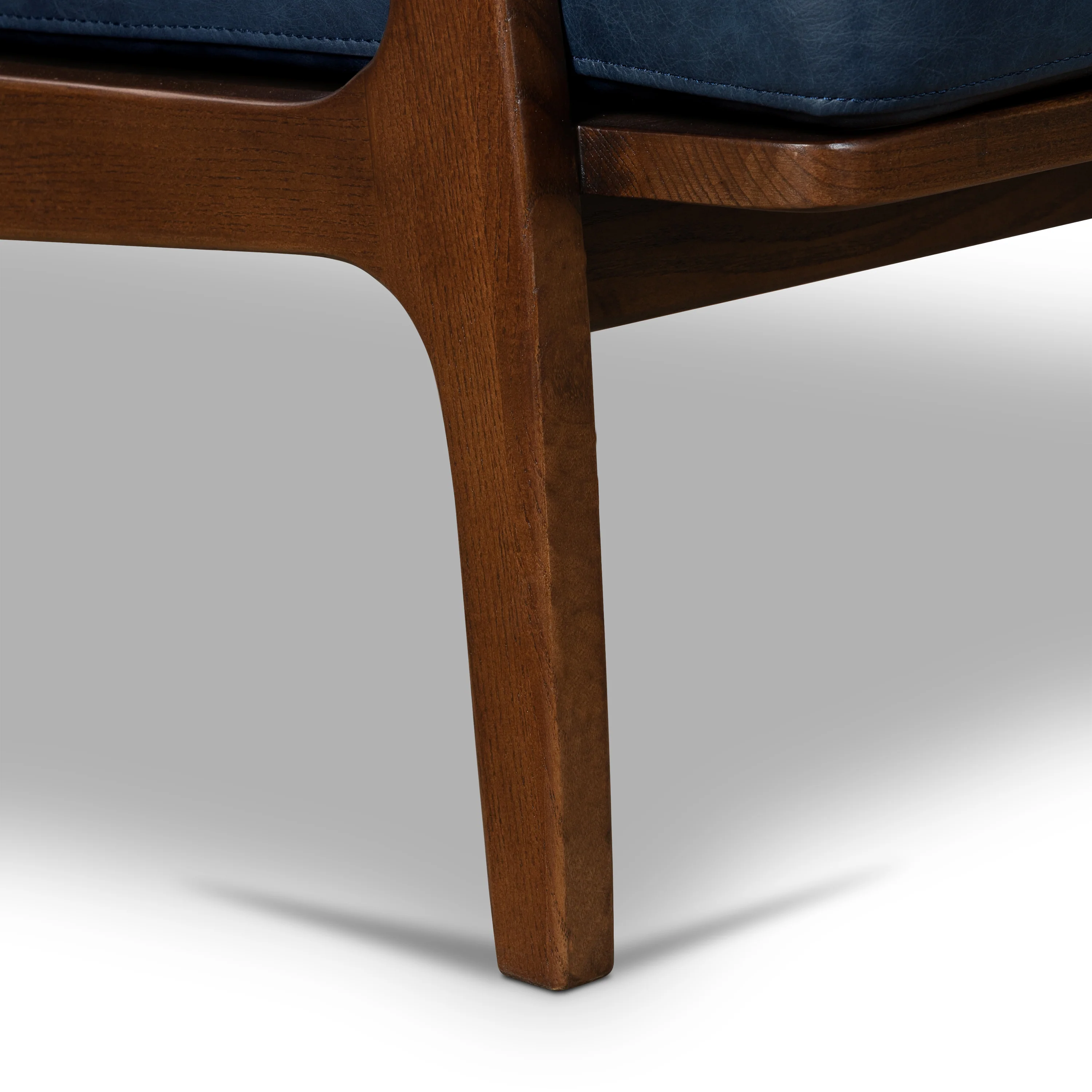 Verity Leather Lounge Chair | Midnight Blue - Image 9