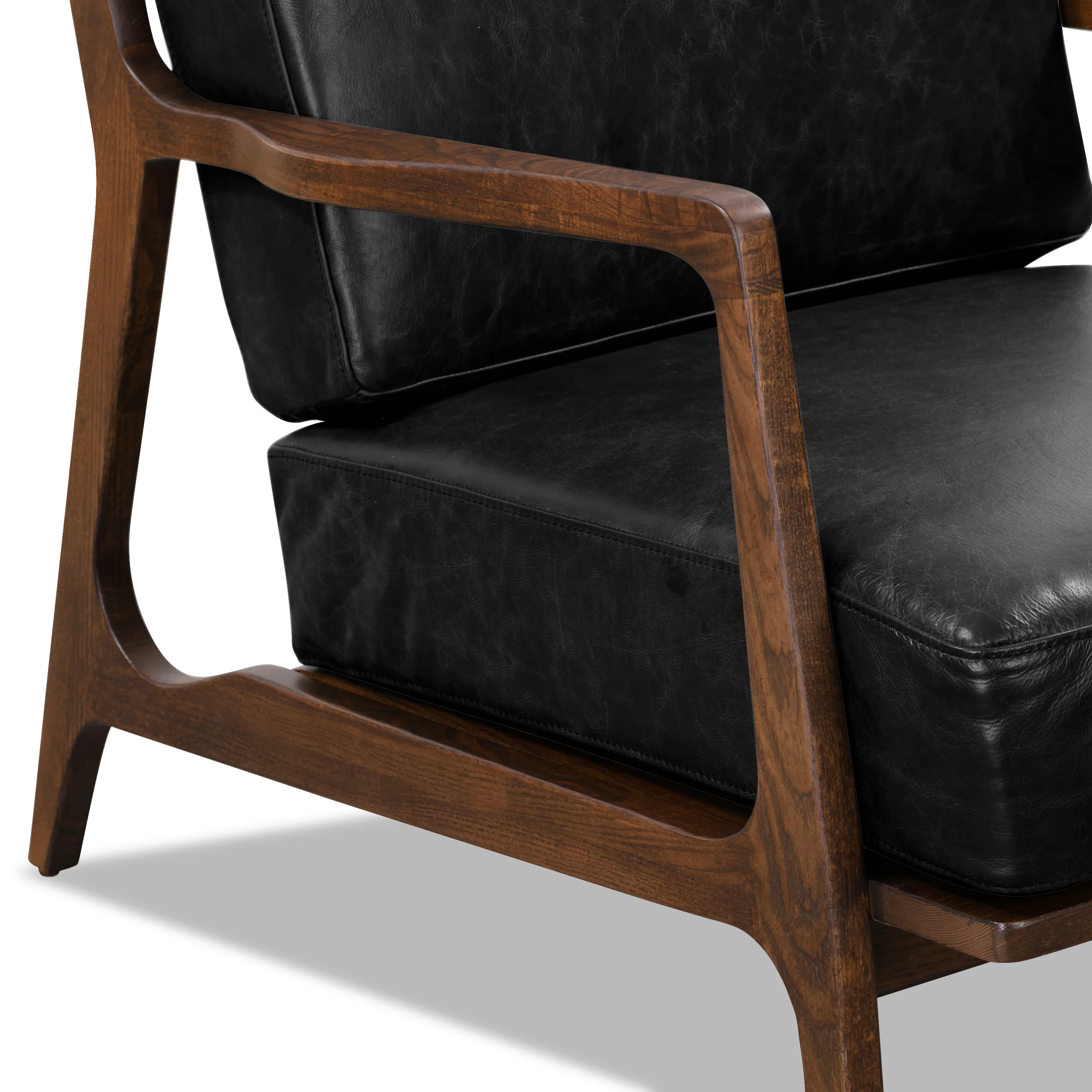 Verity Leather Lounge Chair | Onyx Black - Image 10