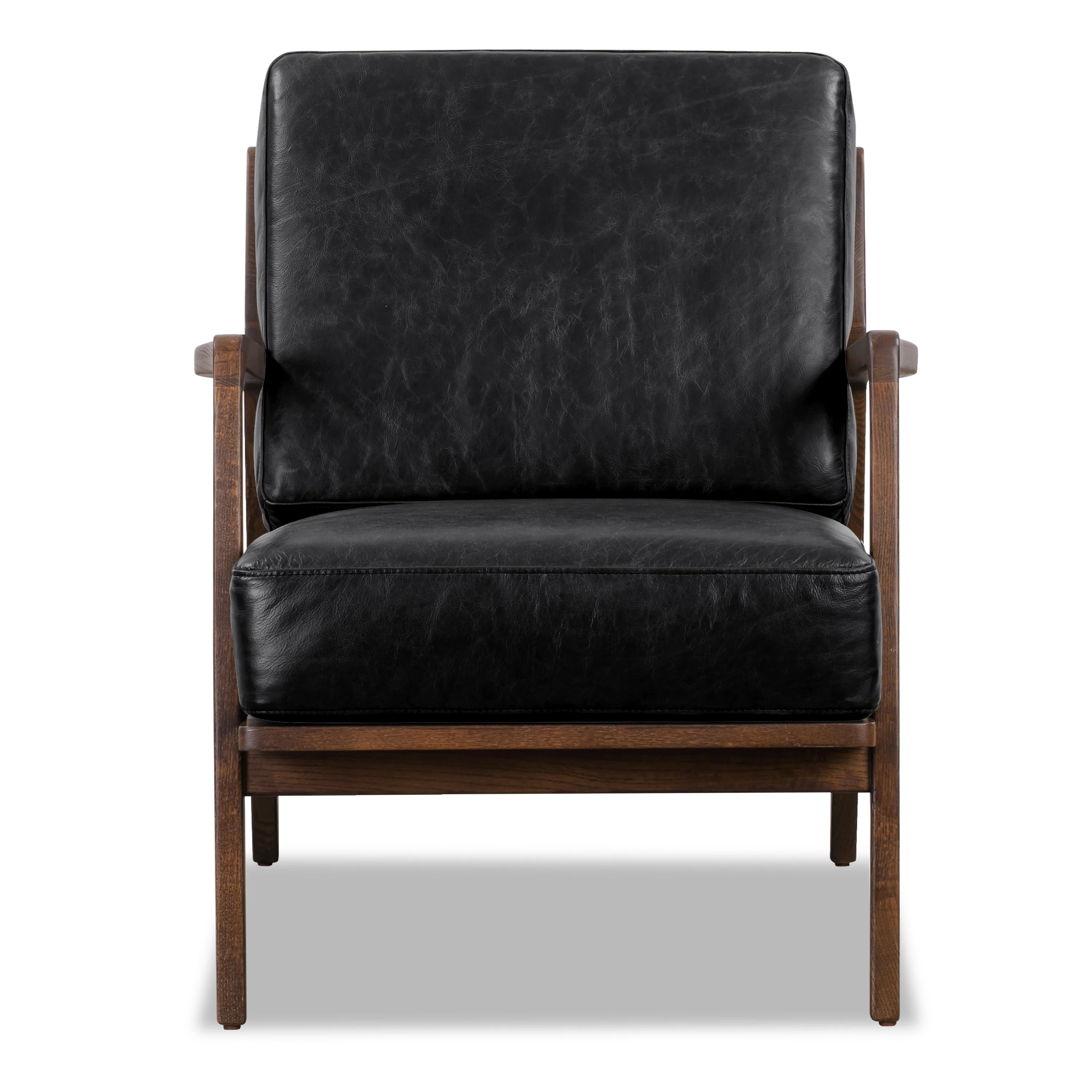 Verity Leather Lounge Chair | Onyx Black - Image 6