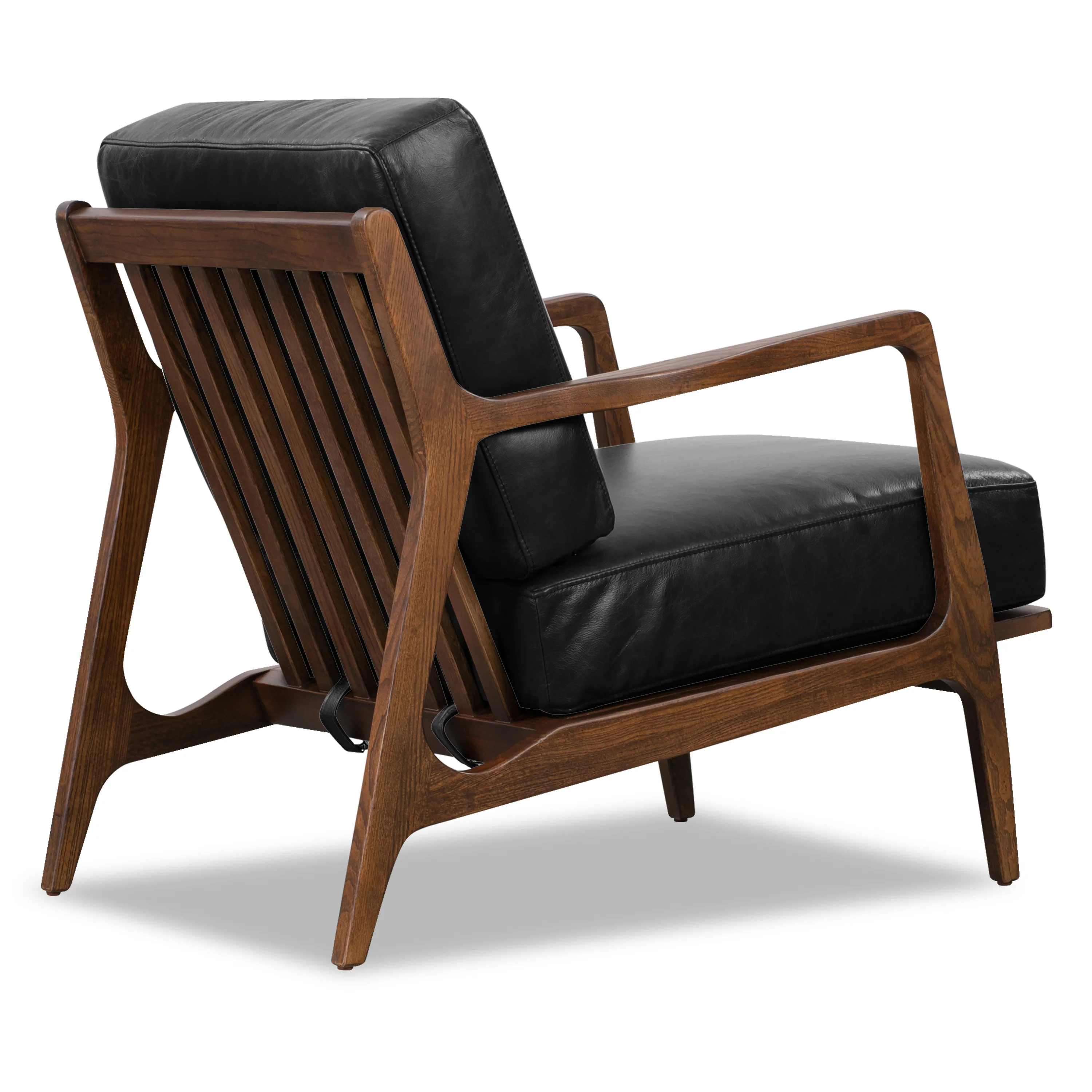 Verity Leather Lounge Chair | Onyx Black - Image 8