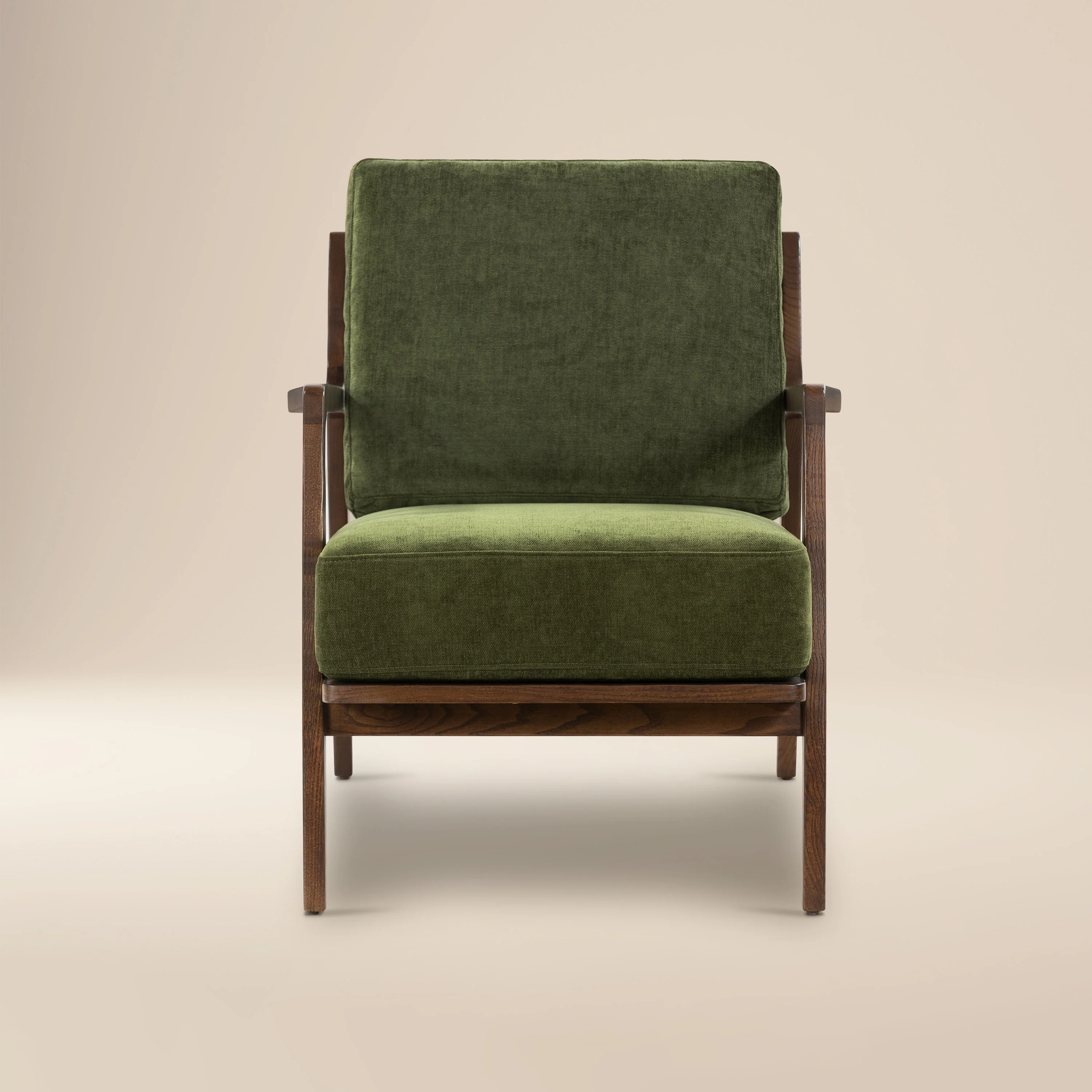 Verity Lounge Chair | Distressed Green Velvet