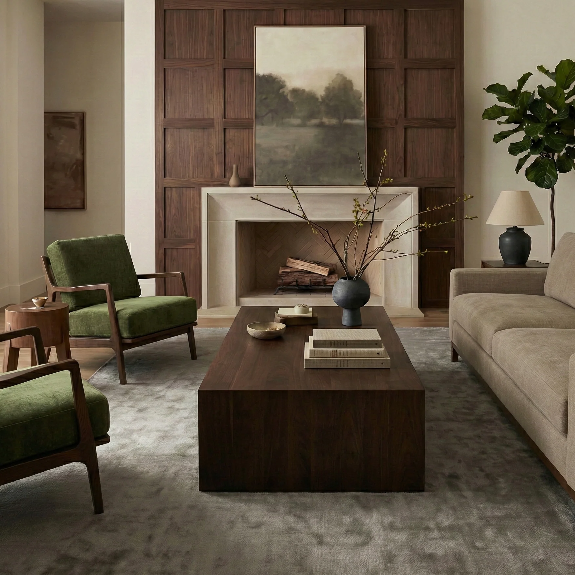 Verity Lounge Chair | Distressed Green Velvet - Image 2