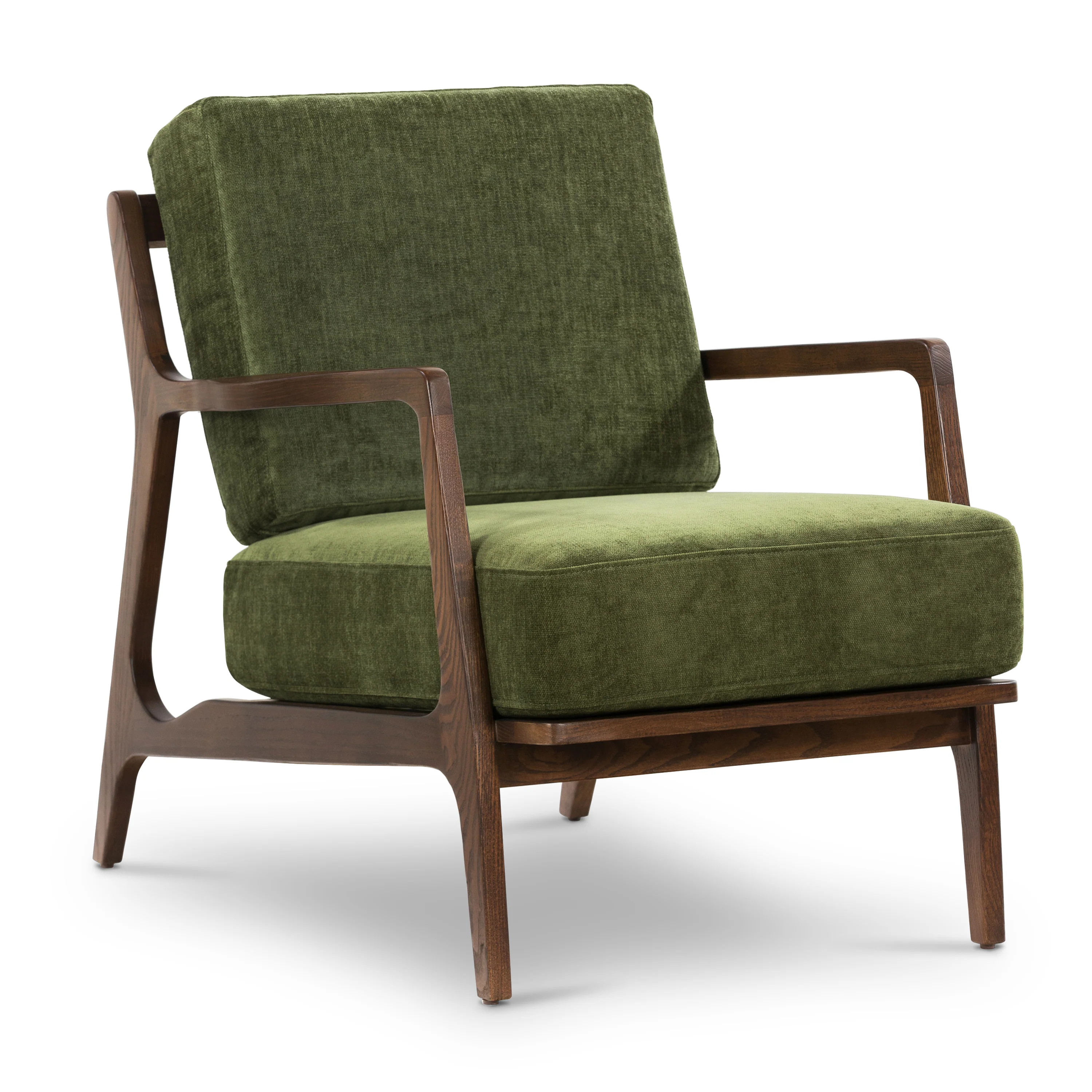 Verity Lounge Chair | Distressed Green Velvet - Image 4