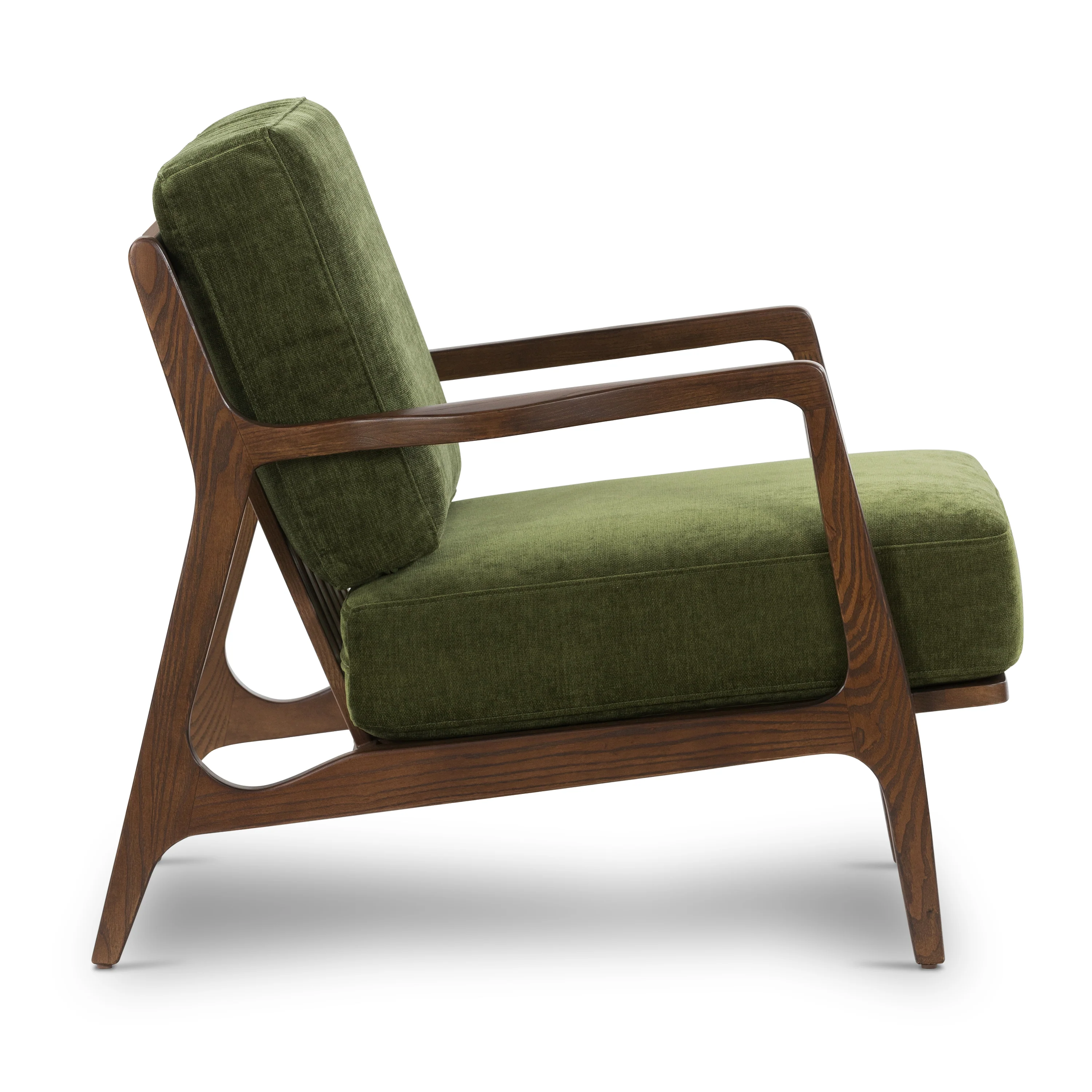 Verity Lounge Chair | Distressed Green Velvet - Image 6