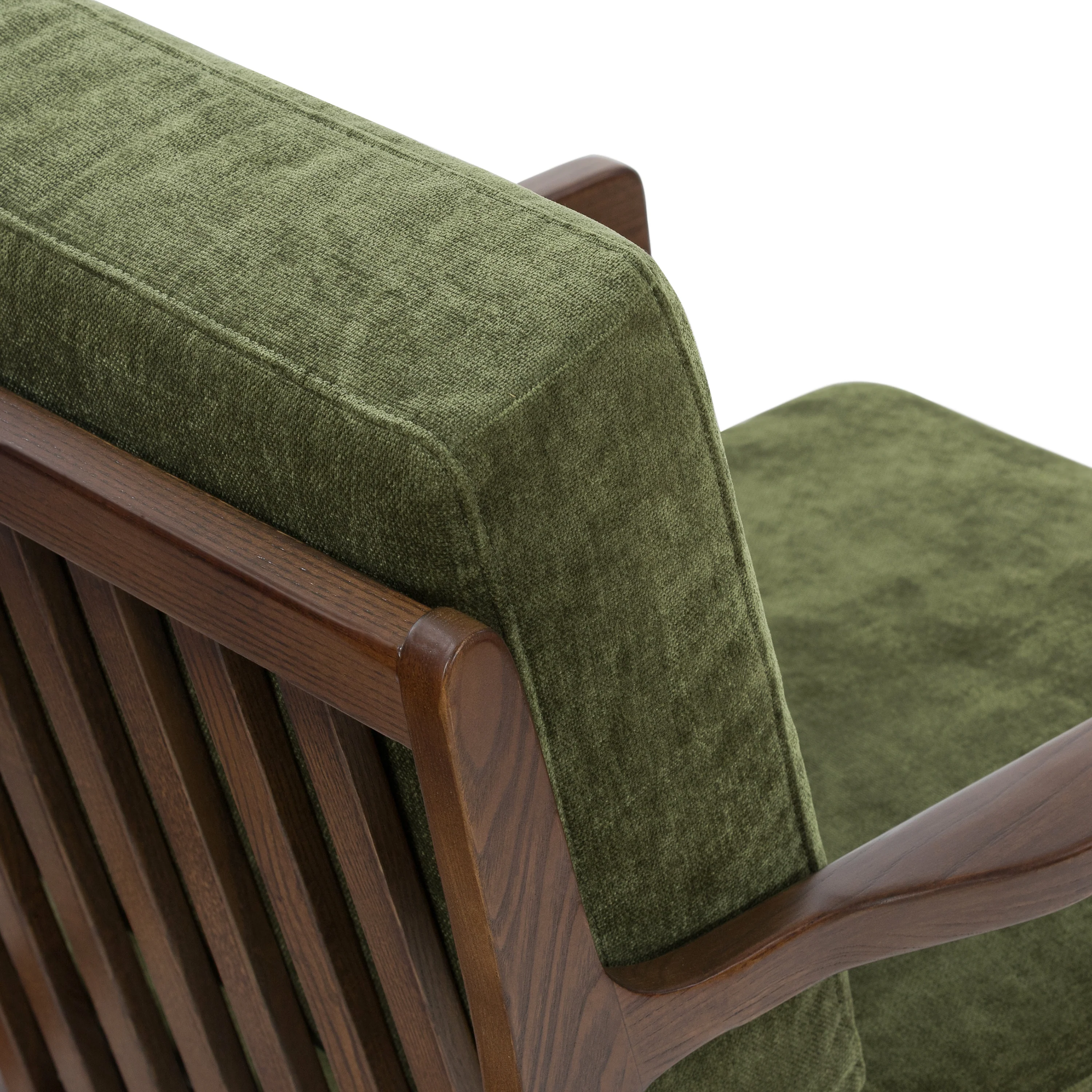 Verity Lounge Chair | Distressed Green Velvet - Image 8