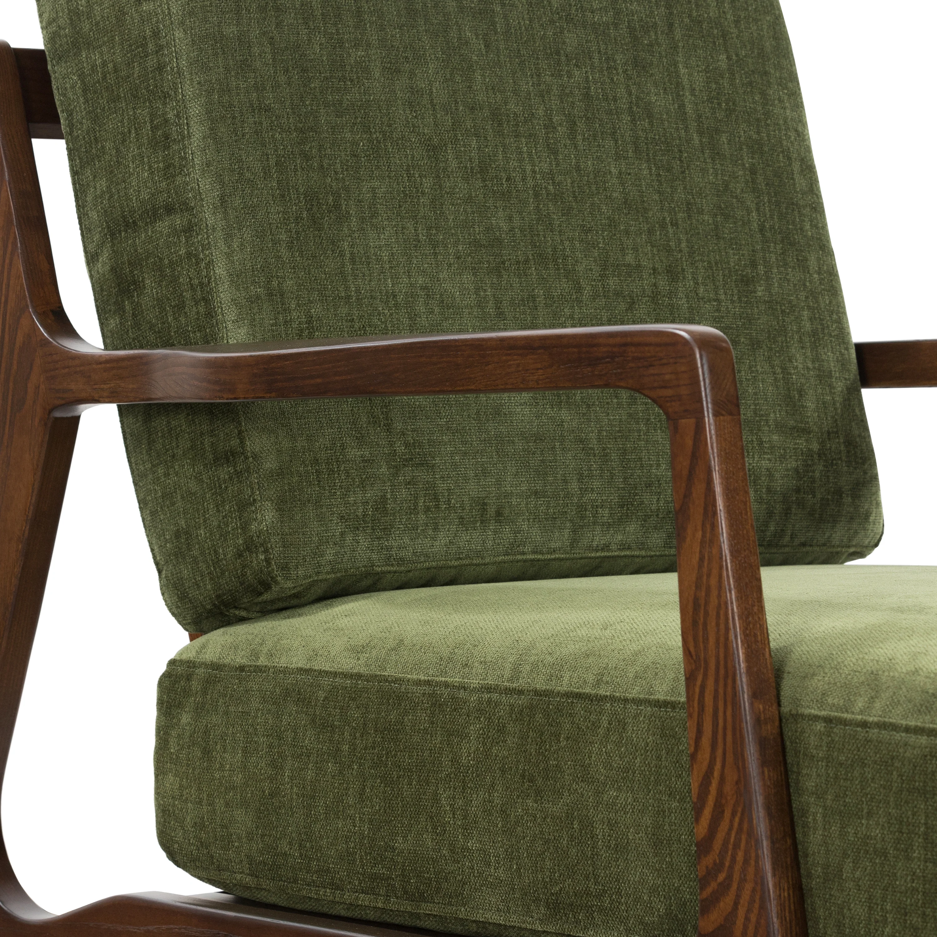 Verity Lounge Chair | Distressed Green Velvet - Image 9