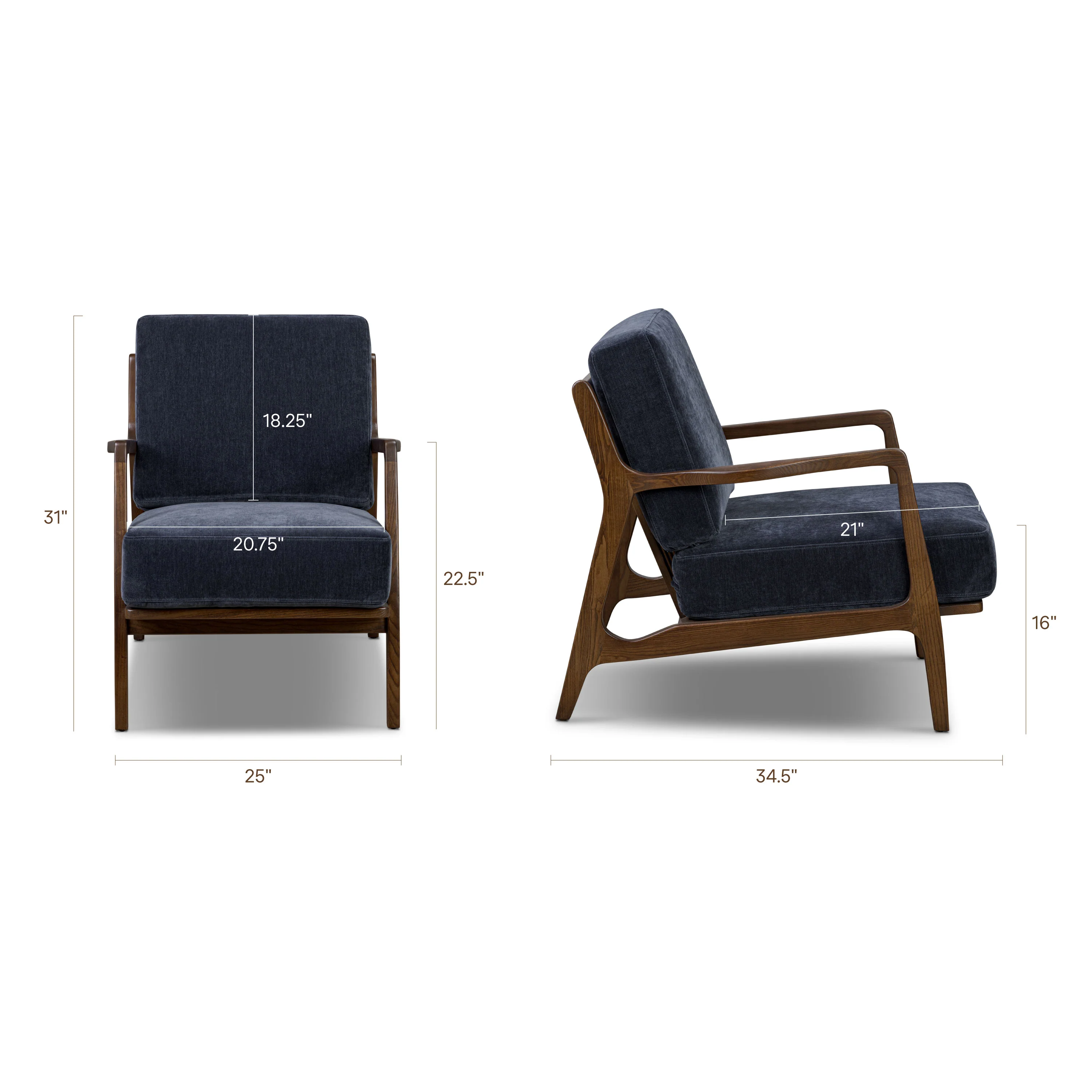 Verity Lounge Chair | Mystic Blue - Image 12
