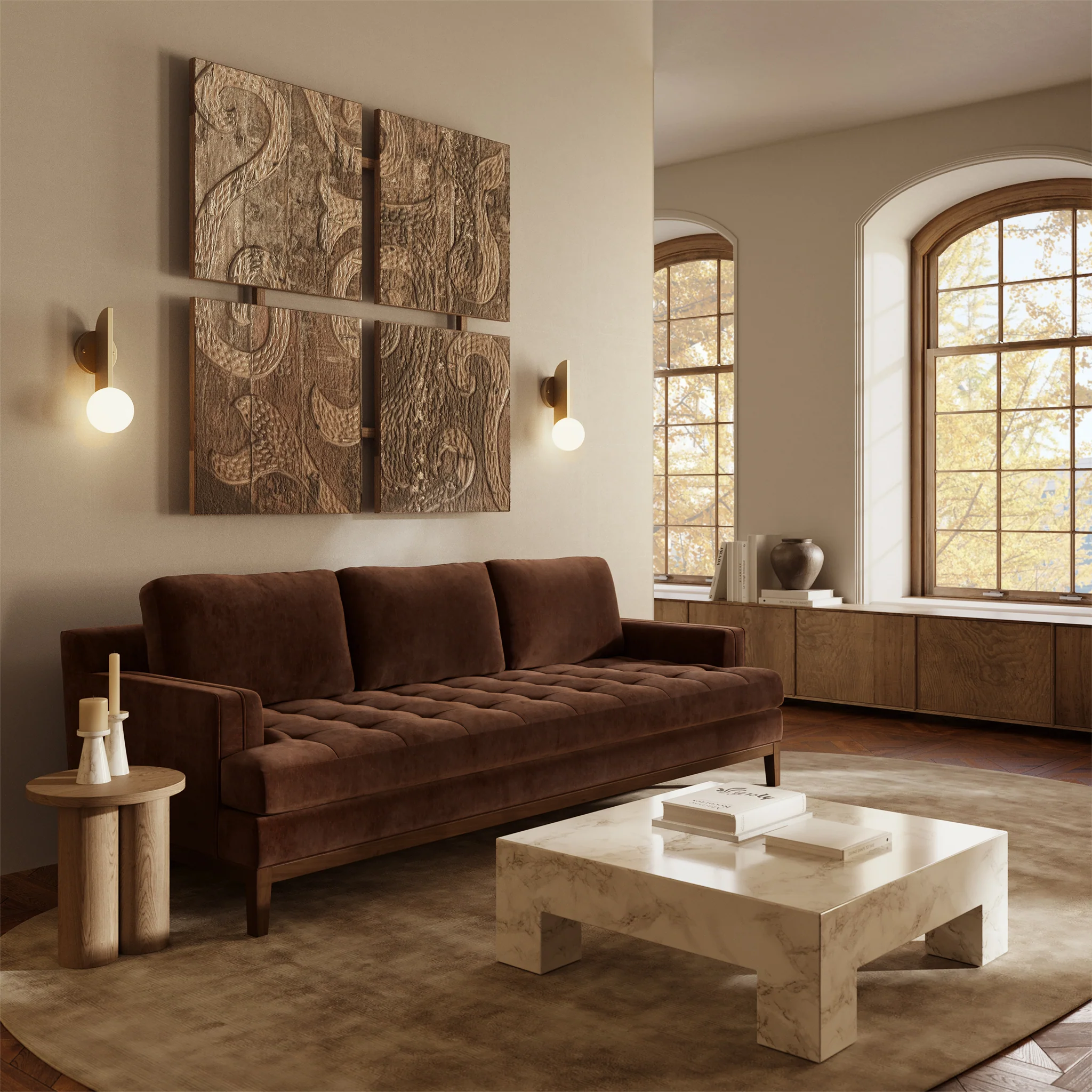 Vernon 99" Sofa | Bronzer Brown - Image 3