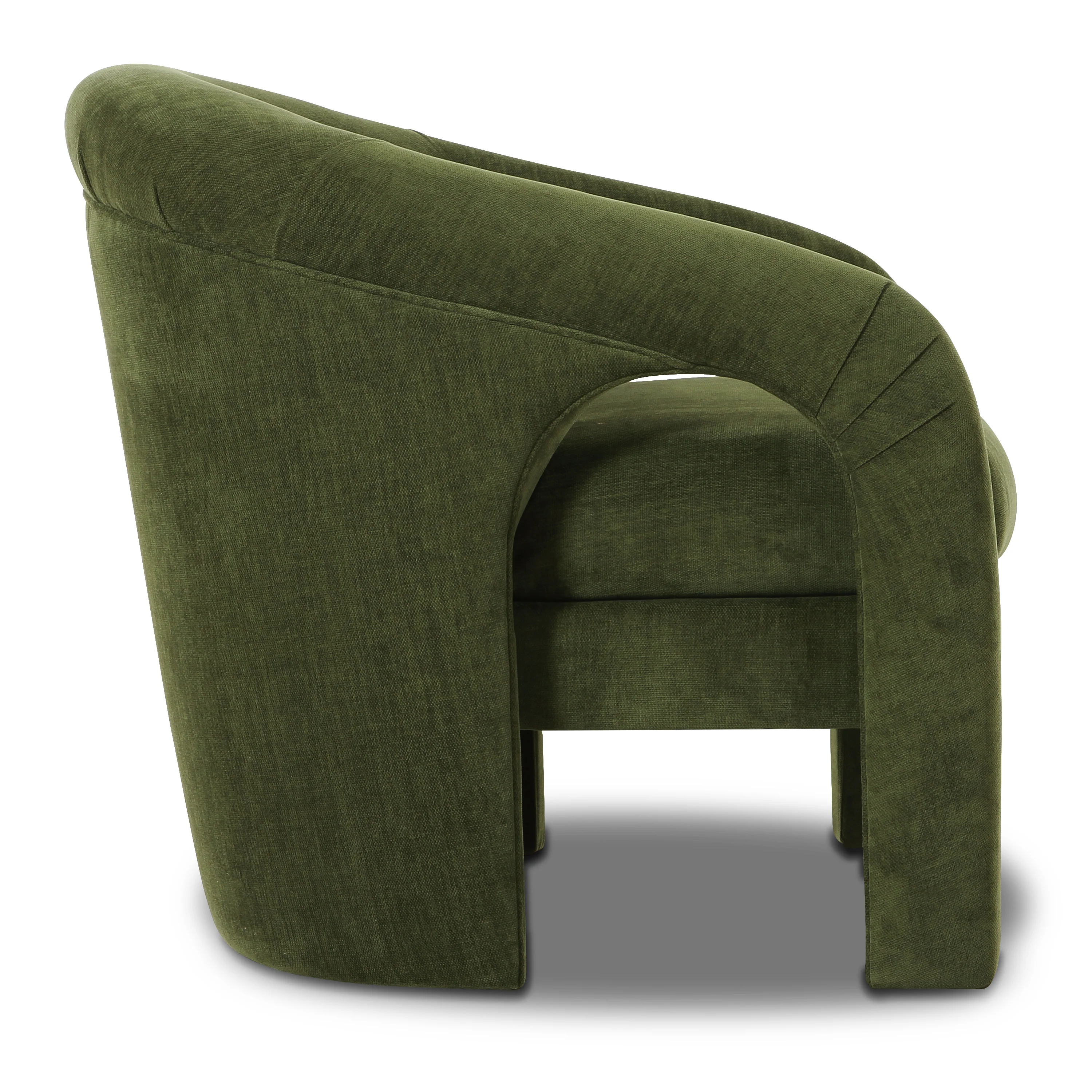 Verona Lounge Chair | Distressed Green Velvet - Image 4
