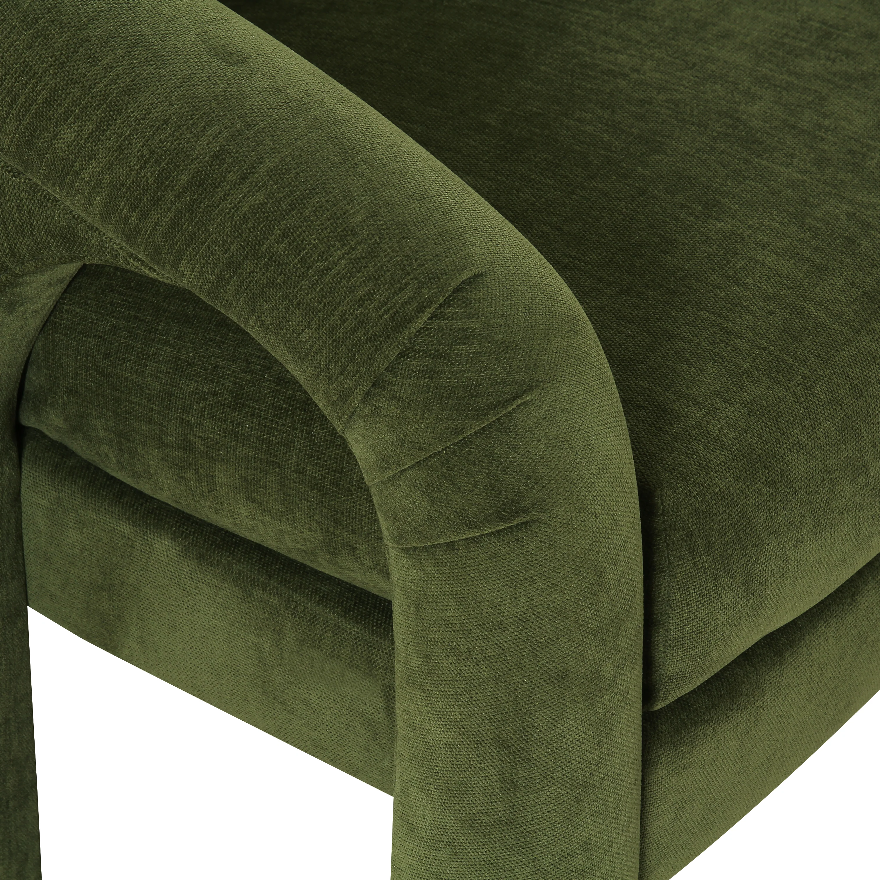 Verona Lounge Chair | Distressed Green Velvet - Image 7
