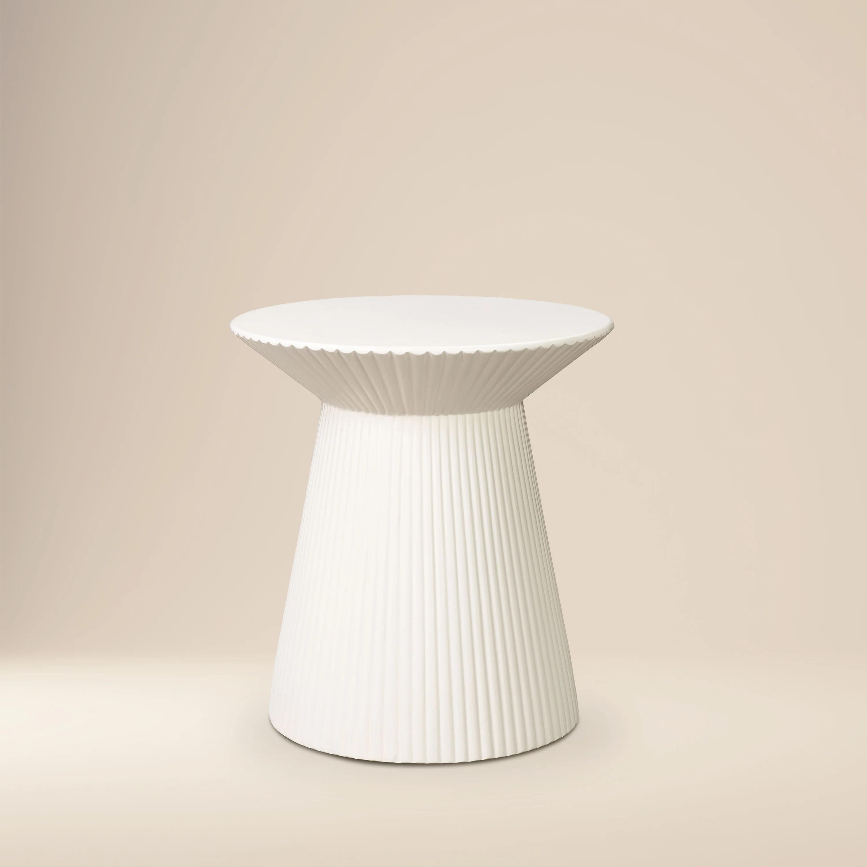Vetra 17.5" Side Table | Almond White