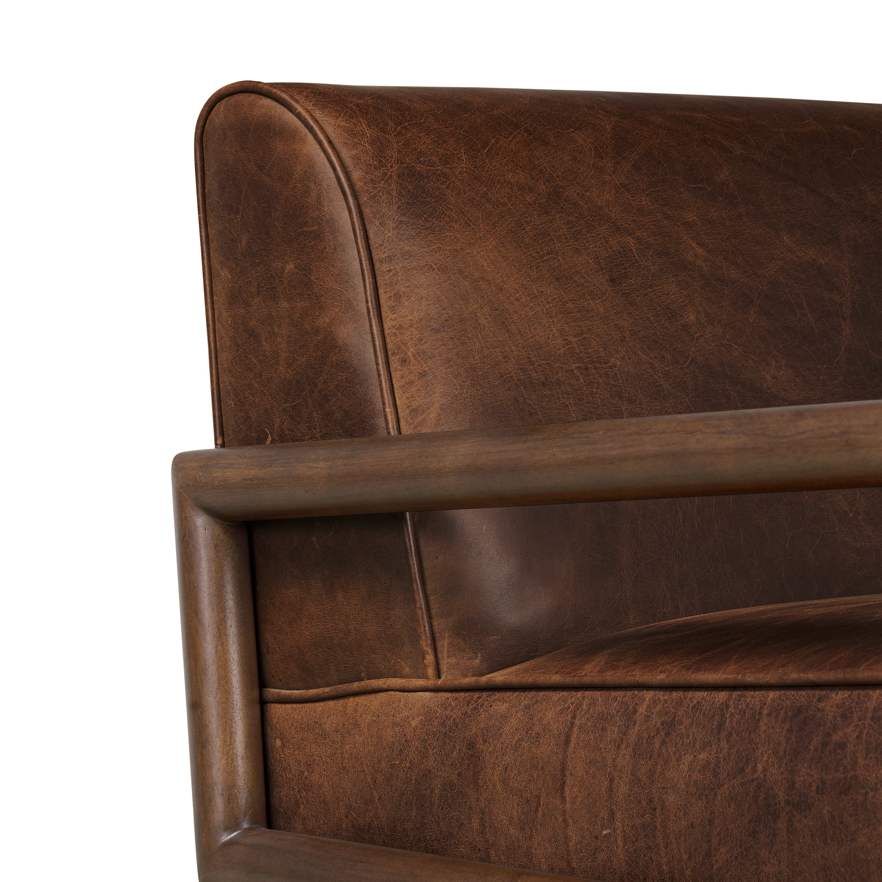 Viborg Leather Lounge Chair | Chocolate Brown - Image 10