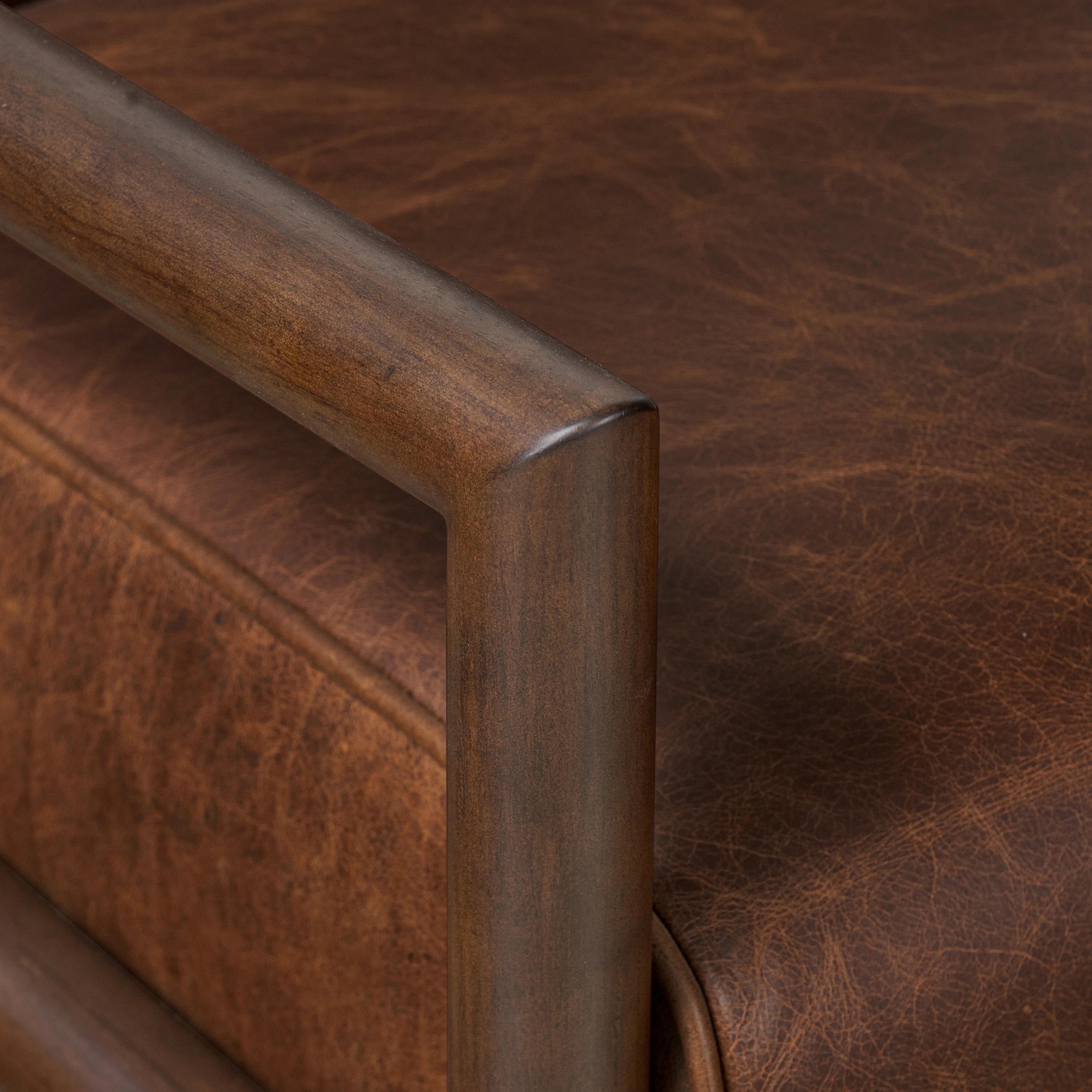 Viborg Leather Lounge Chair | Chocolate Brown - Image 12