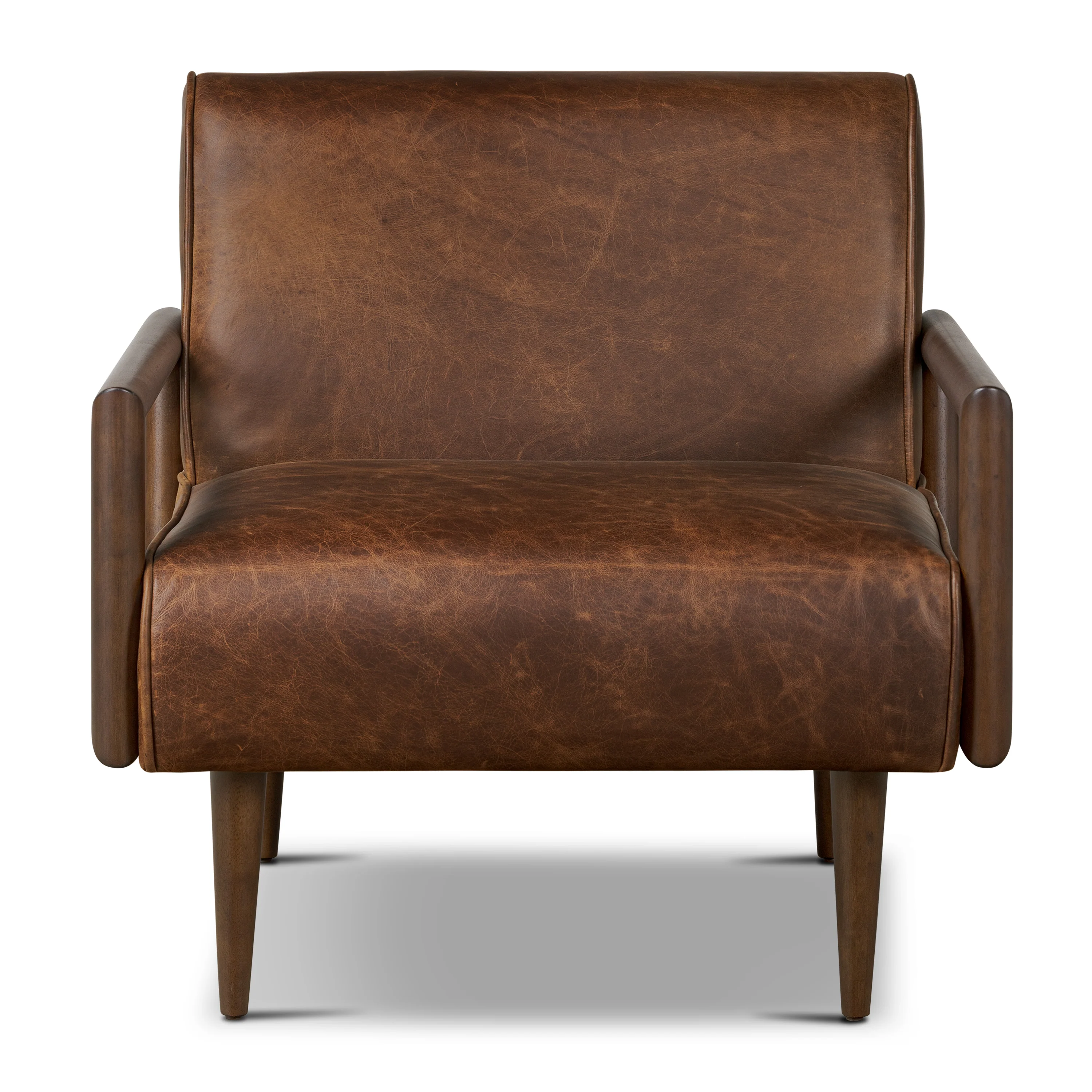 Viborg Leather Lounge Chair | Chocolate Brown - Image 4