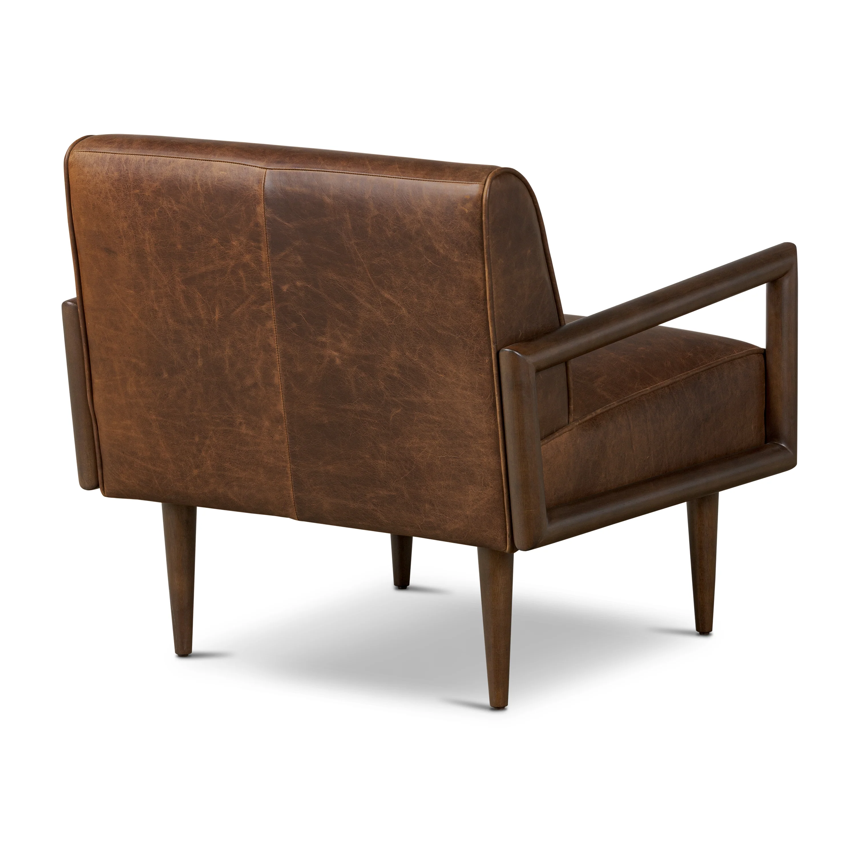 Viborg Leather Lounge Chair | Chocolate Brown - Image 7