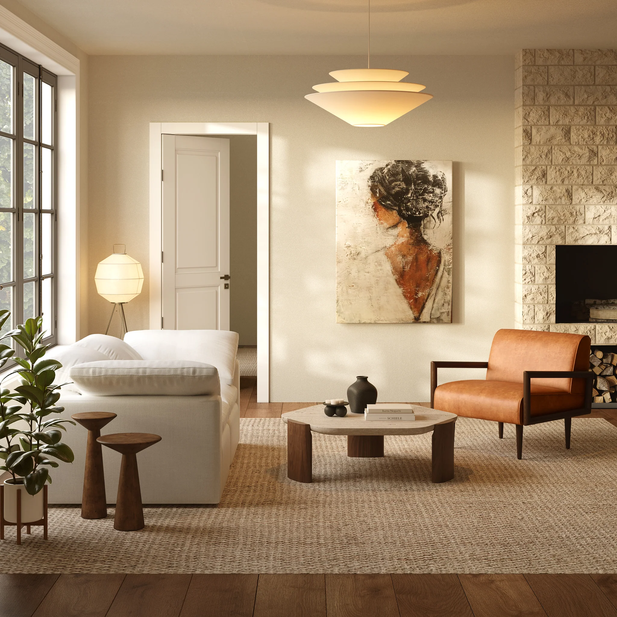 Viborg Leather Lounge Chair | Cognac Tan - Image 3