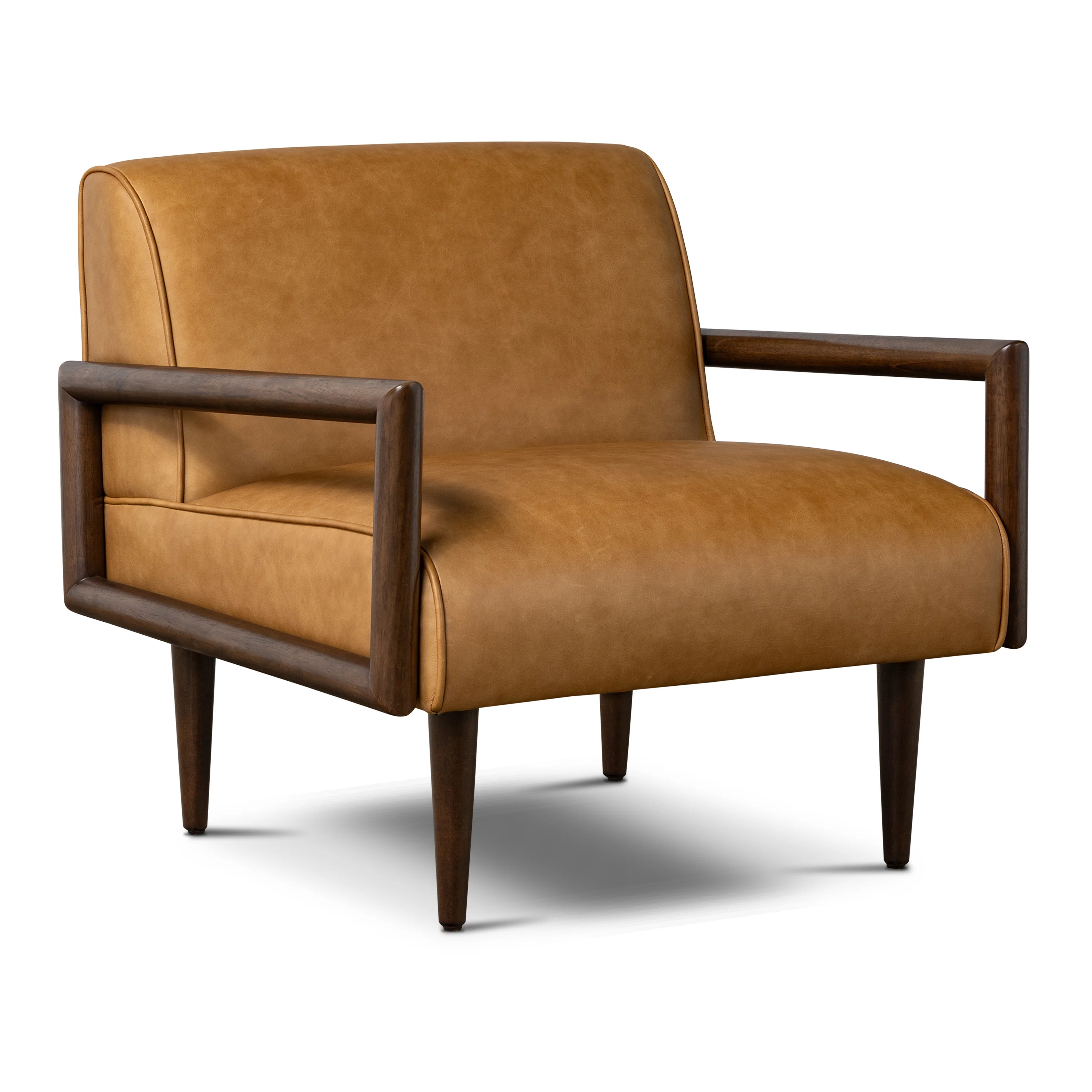 Viborg Leather Lounge Chair | Cognac Tan - Image 5