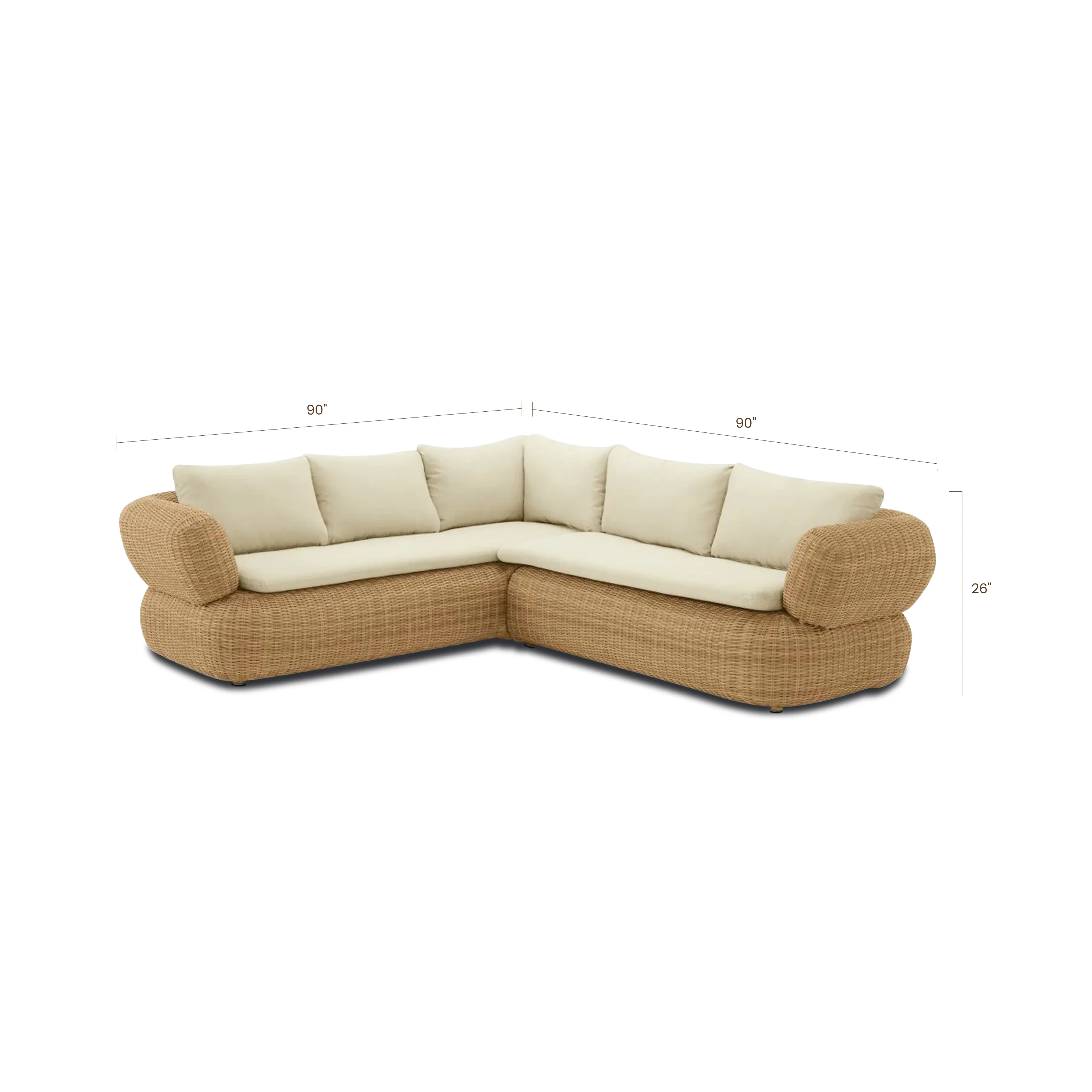 Vieste Corner Sectional Set | Taupe - Image 10