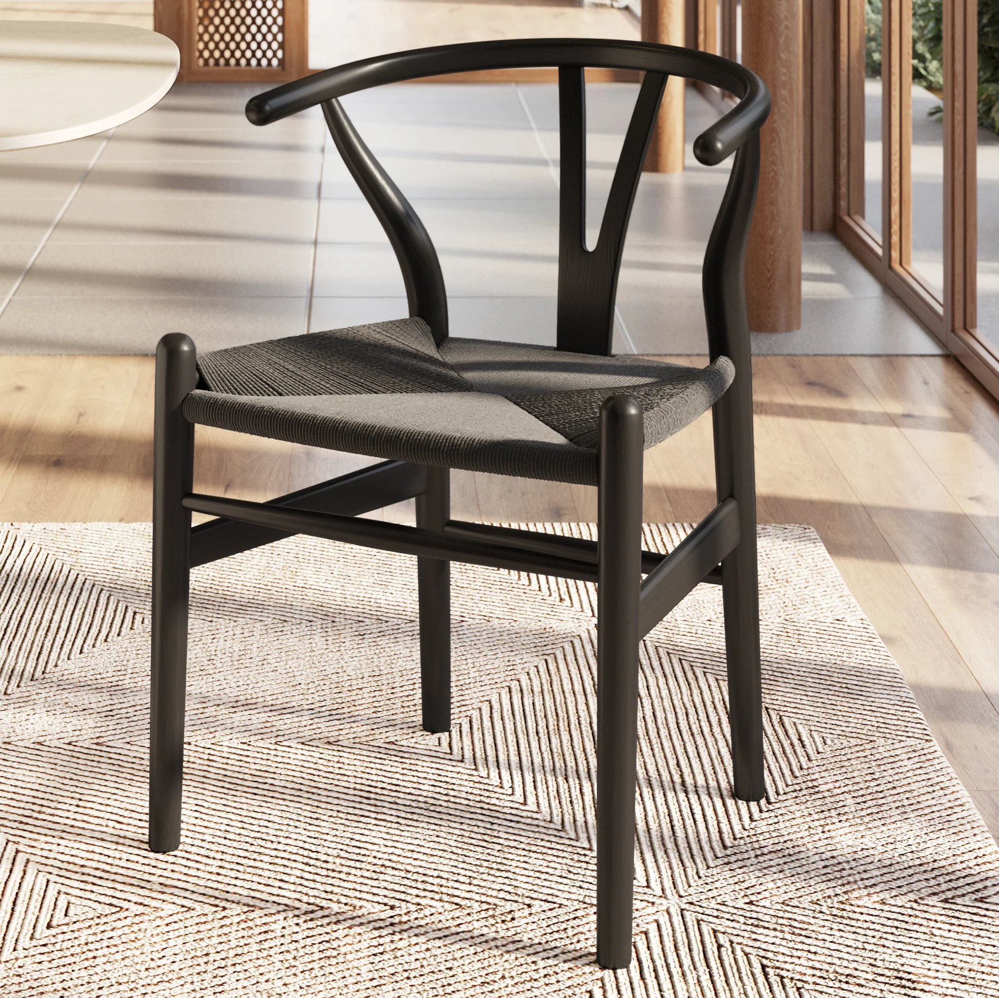 Weave Chair | Pitch Black | Set of 2 - Image 2