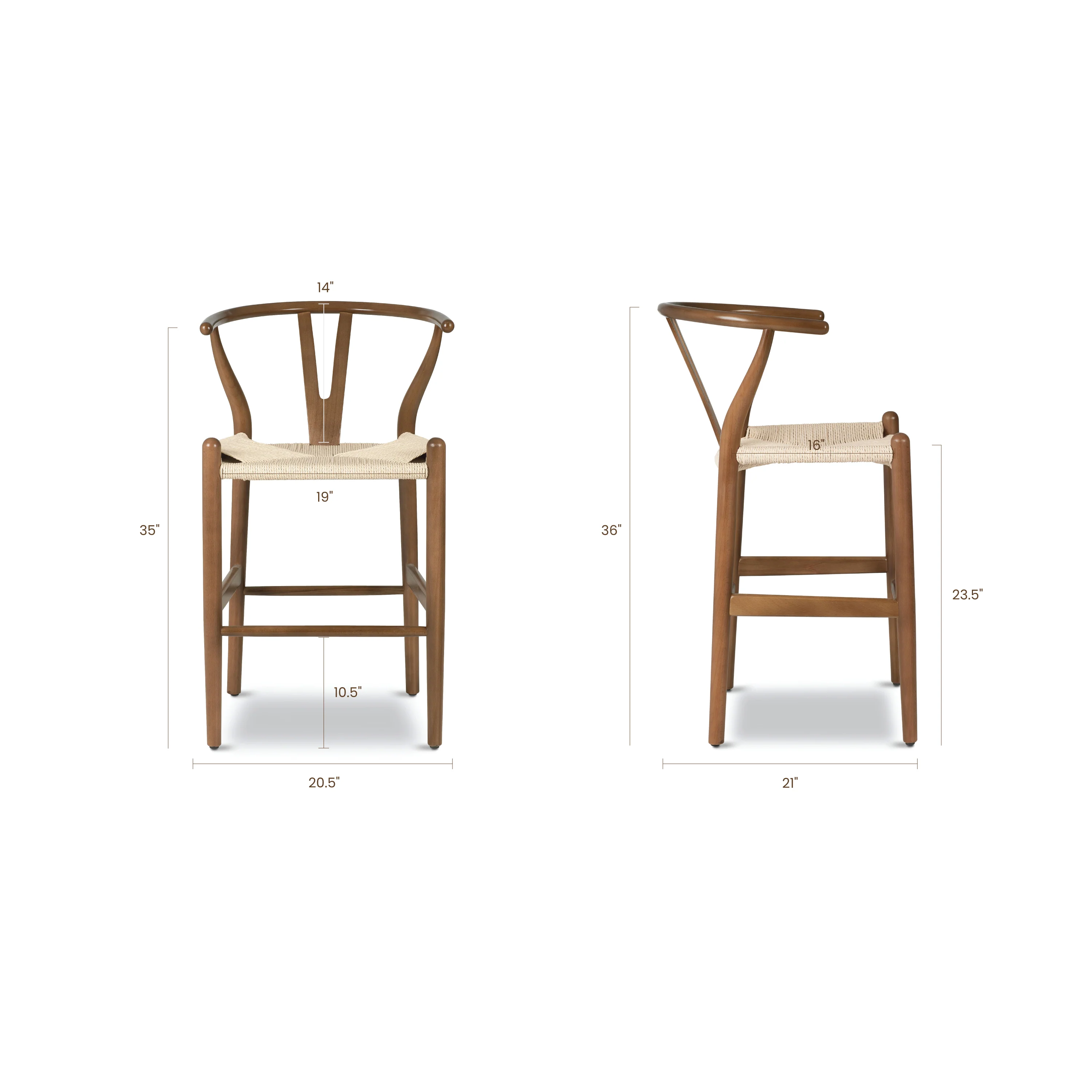 Weave Counter Stool | Walnut - Image 14