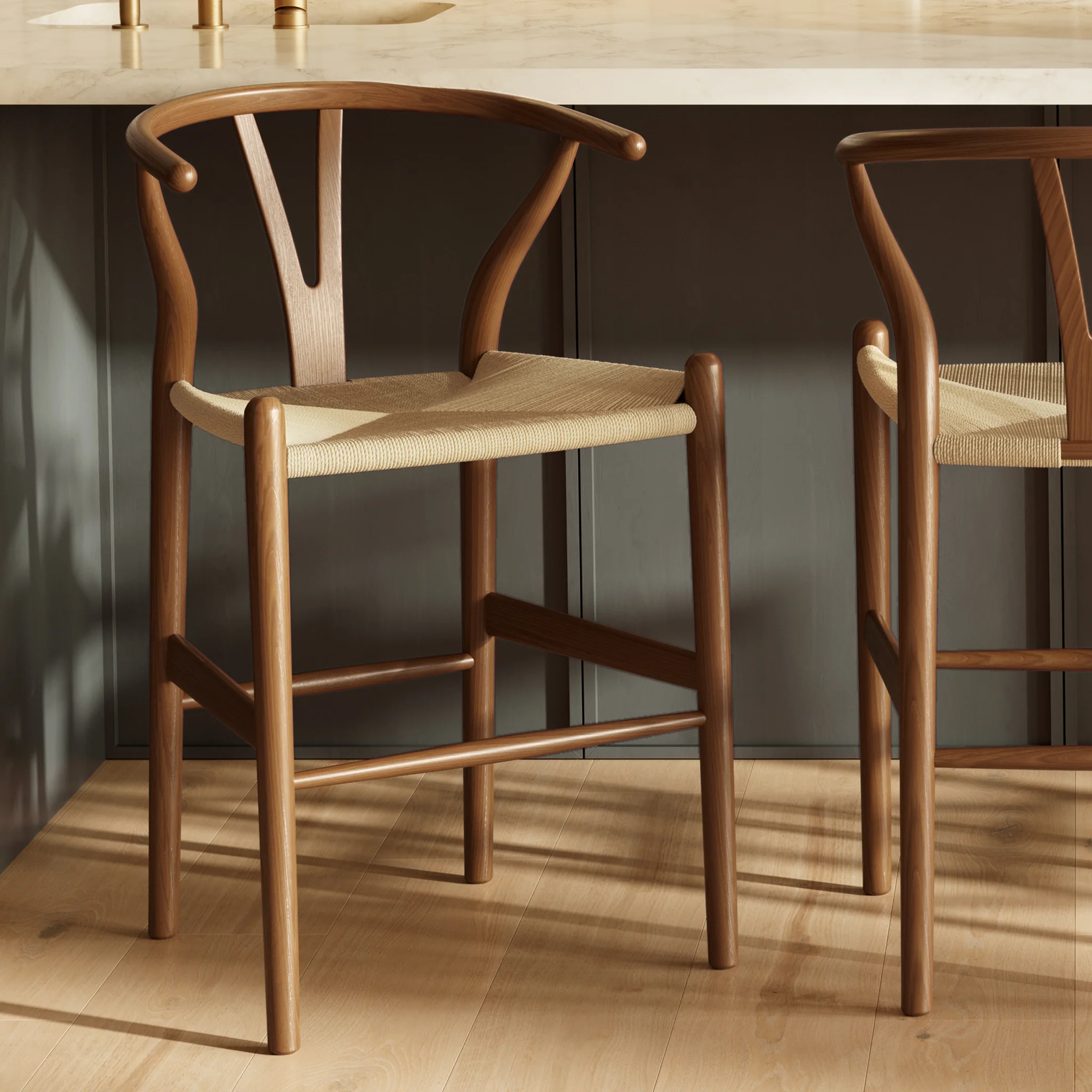 Weave Counter Stool | Walnut - Image 2