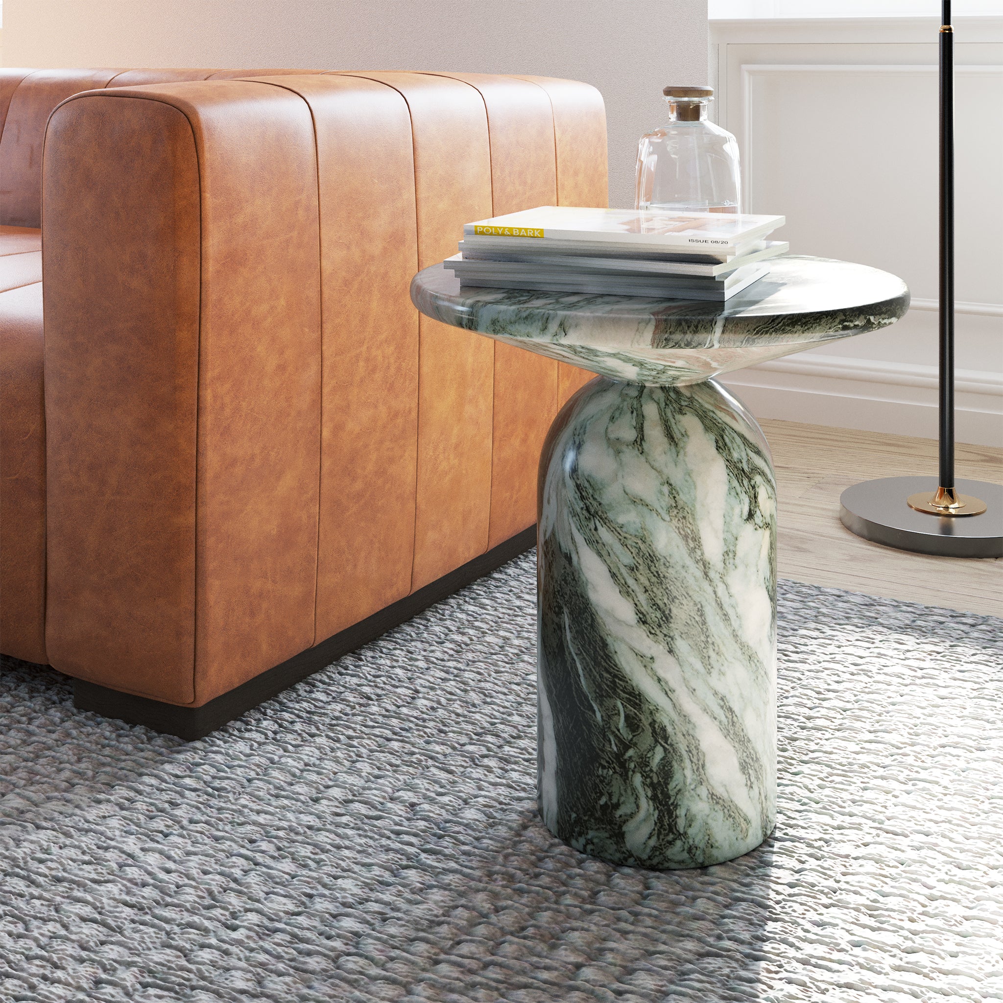 Wels End Table | Green Marble - Image 2