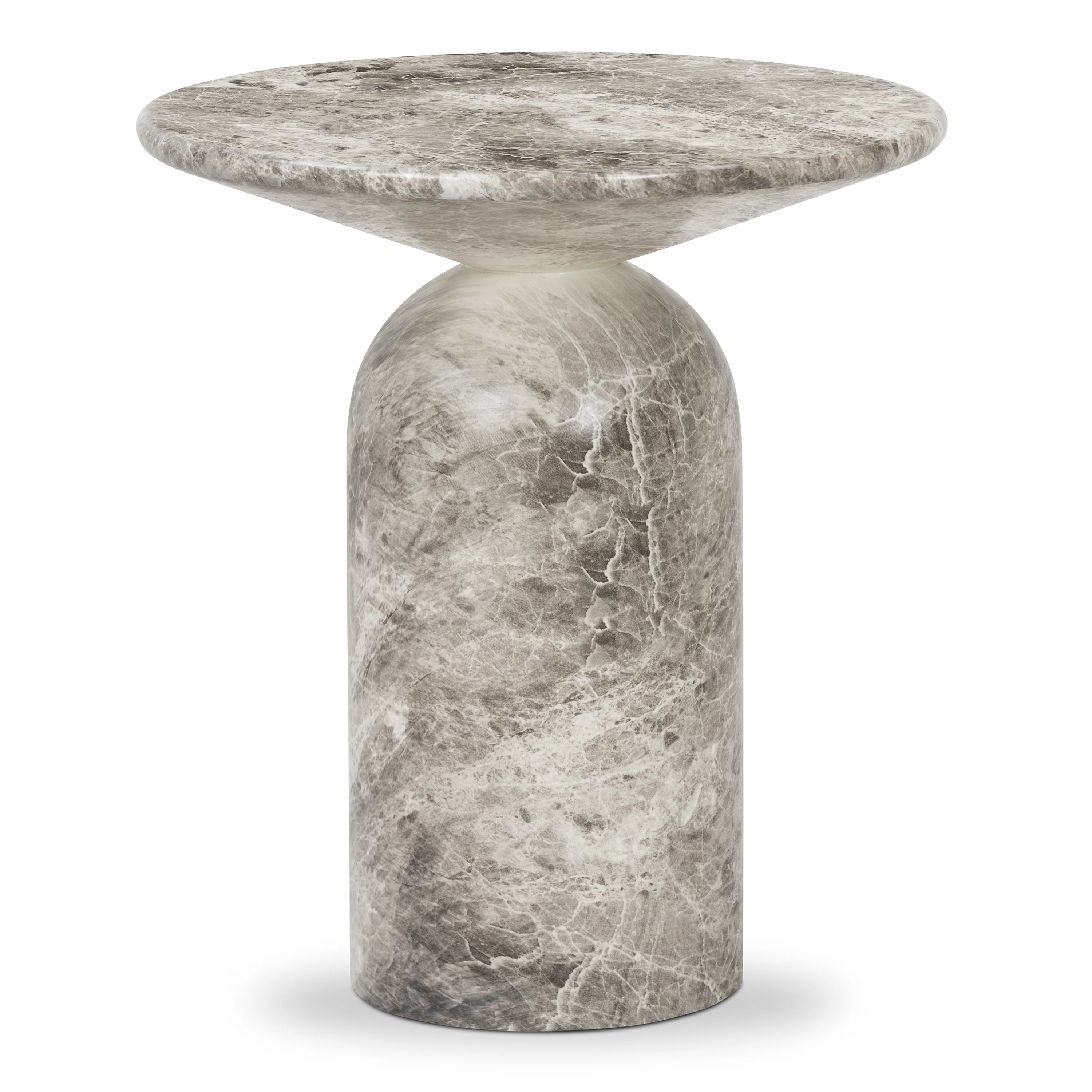 Wels End Table | Grey Marble - Image 3