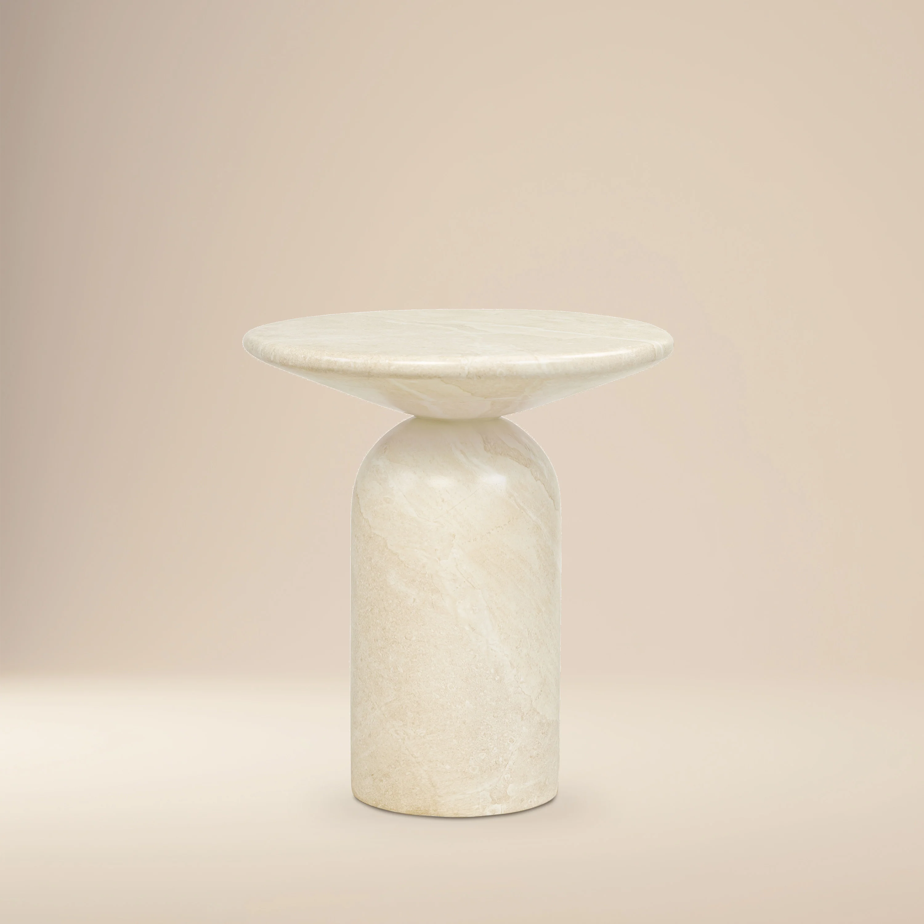 Wels End Table | Sandstone White