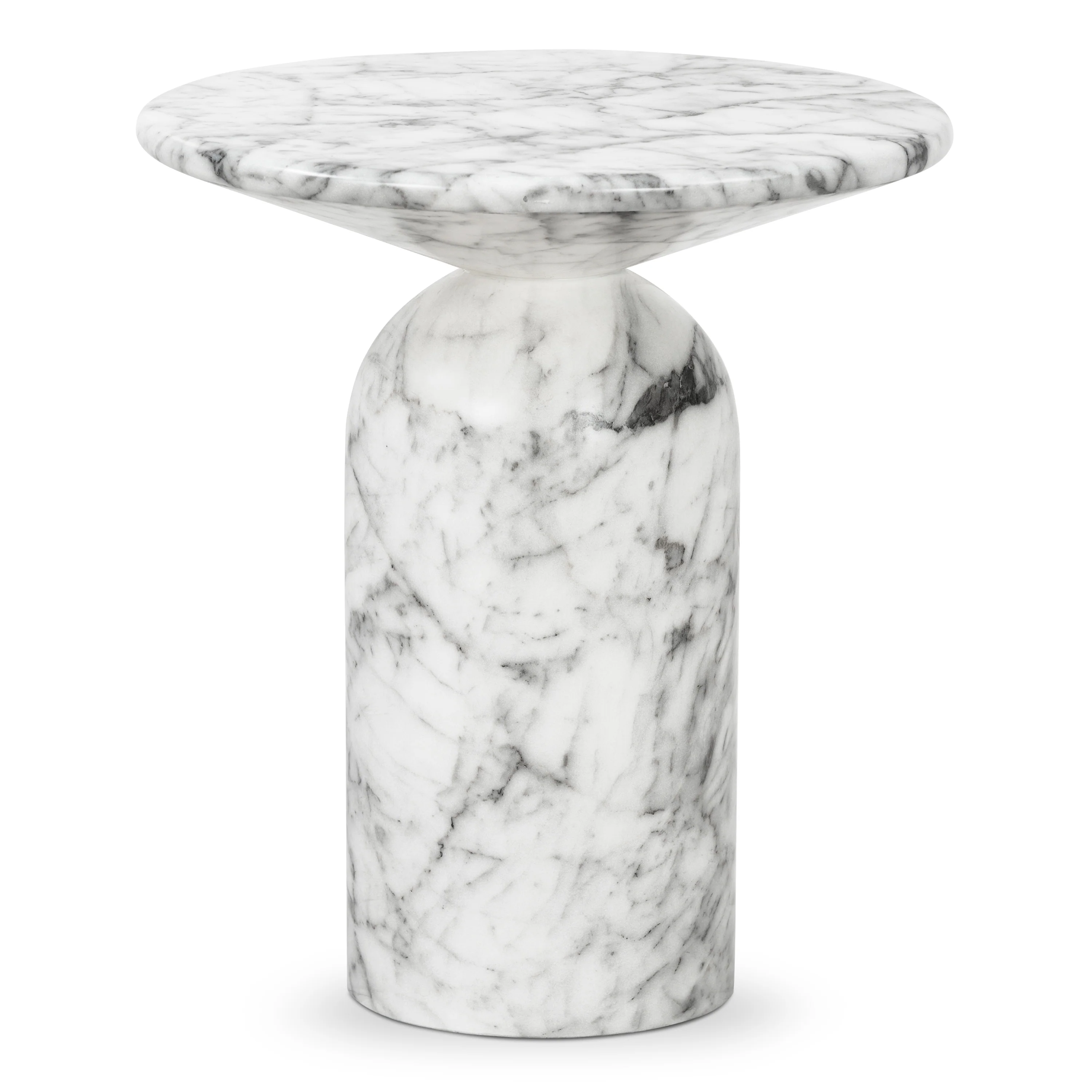 Wels End Table | White Marble - Image 3