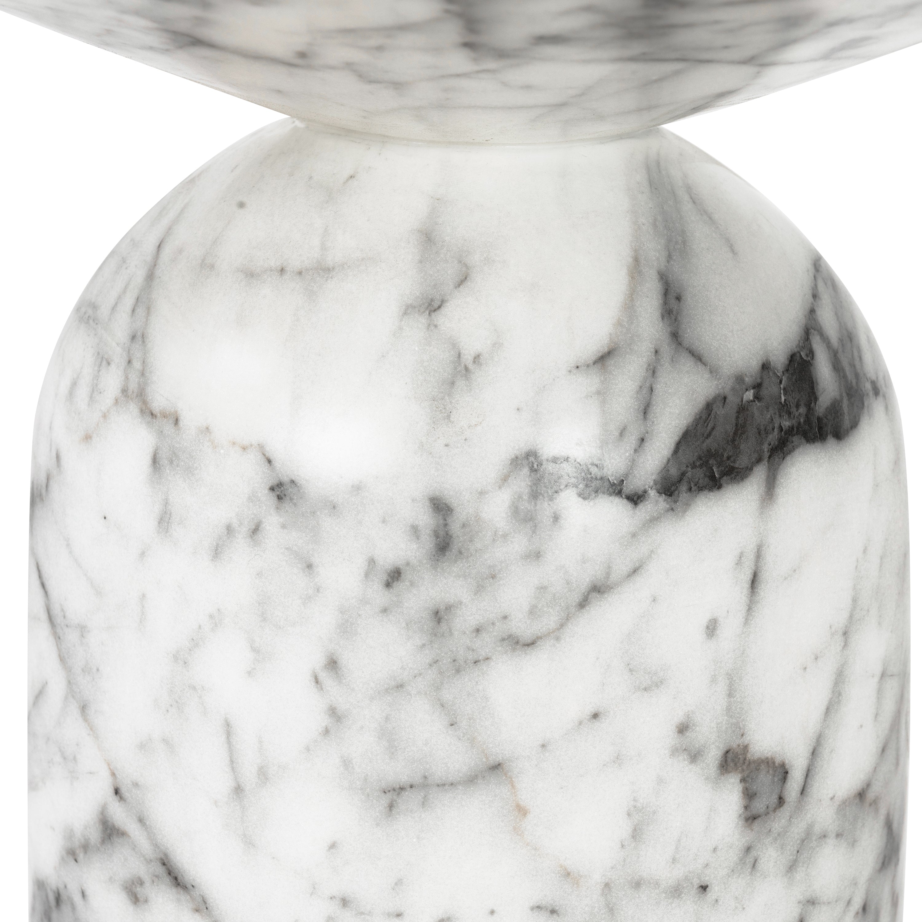 Wels End Table | White Marble - Image 7