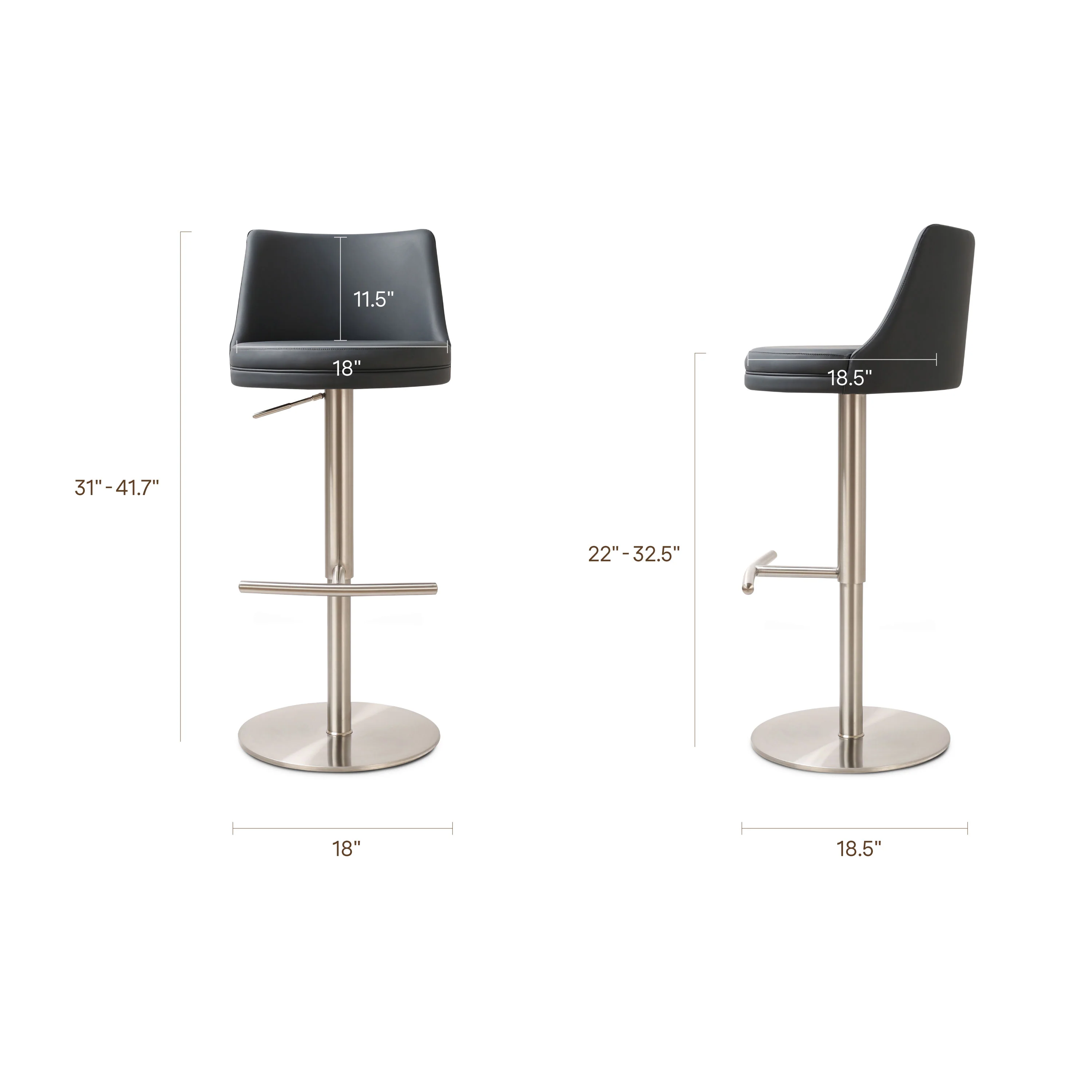 Yark Counter Stool | Black - Image 12