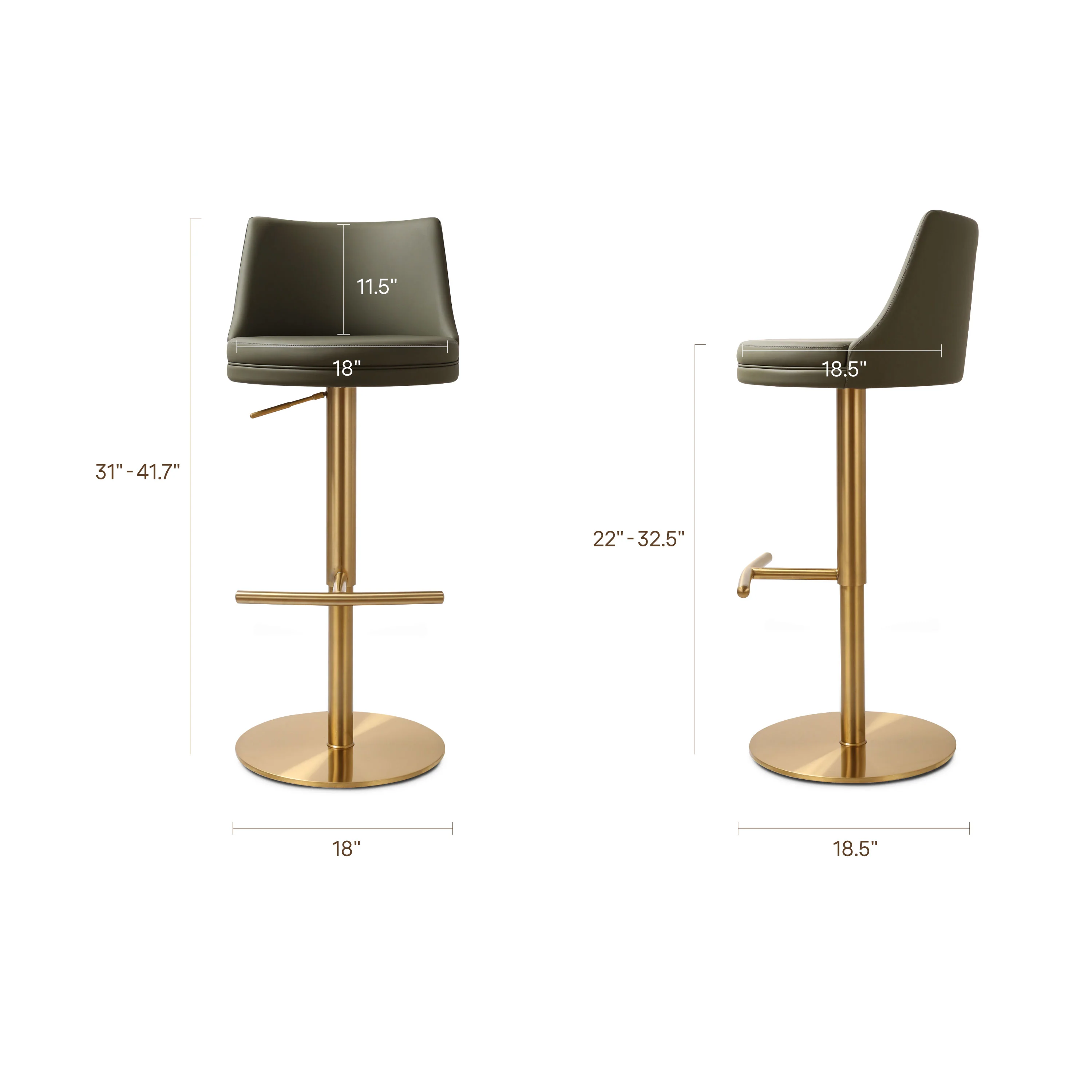 Yark Counter Stool | Fiori Green - Image 13
