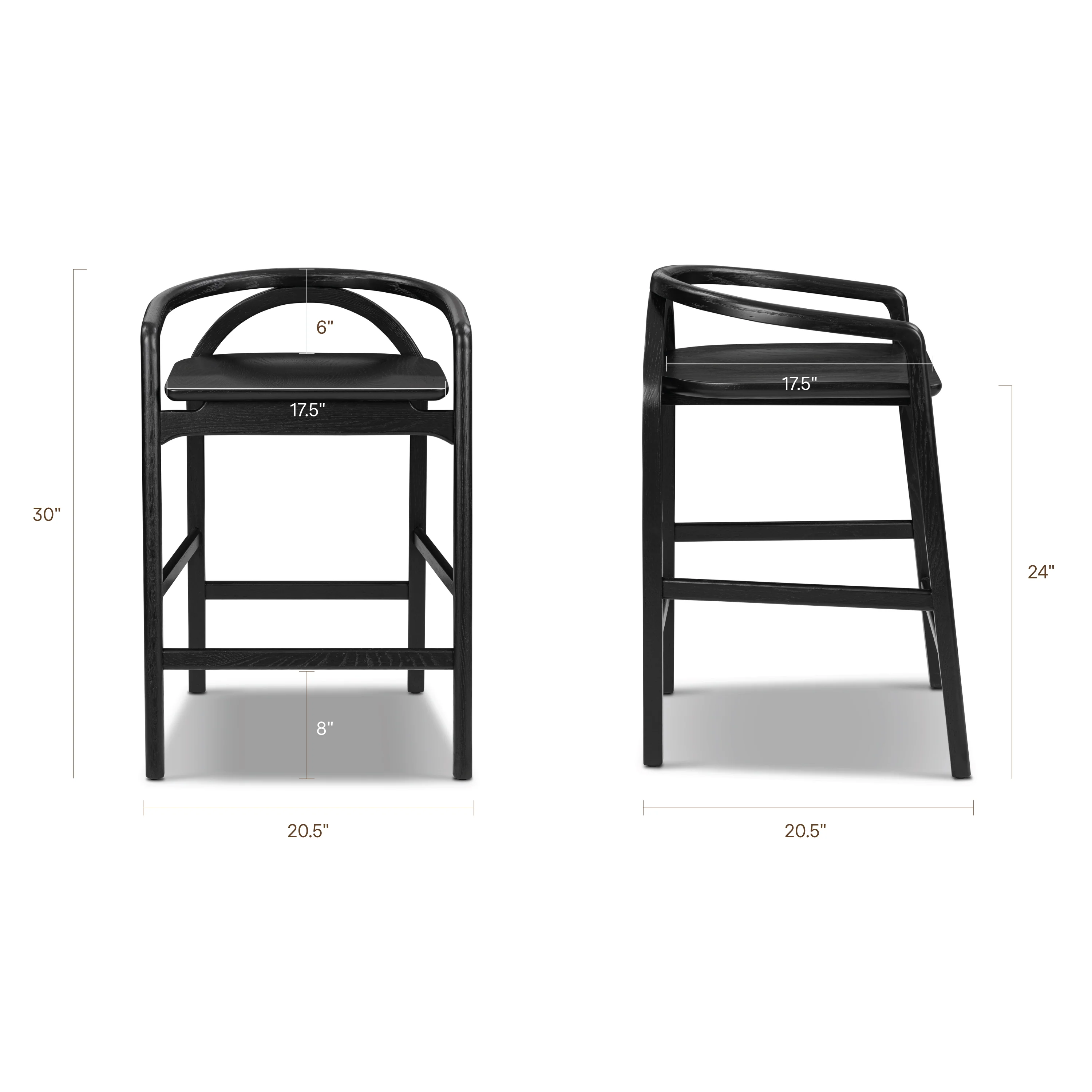 Yokohama Counter Stool | Black - Image 18