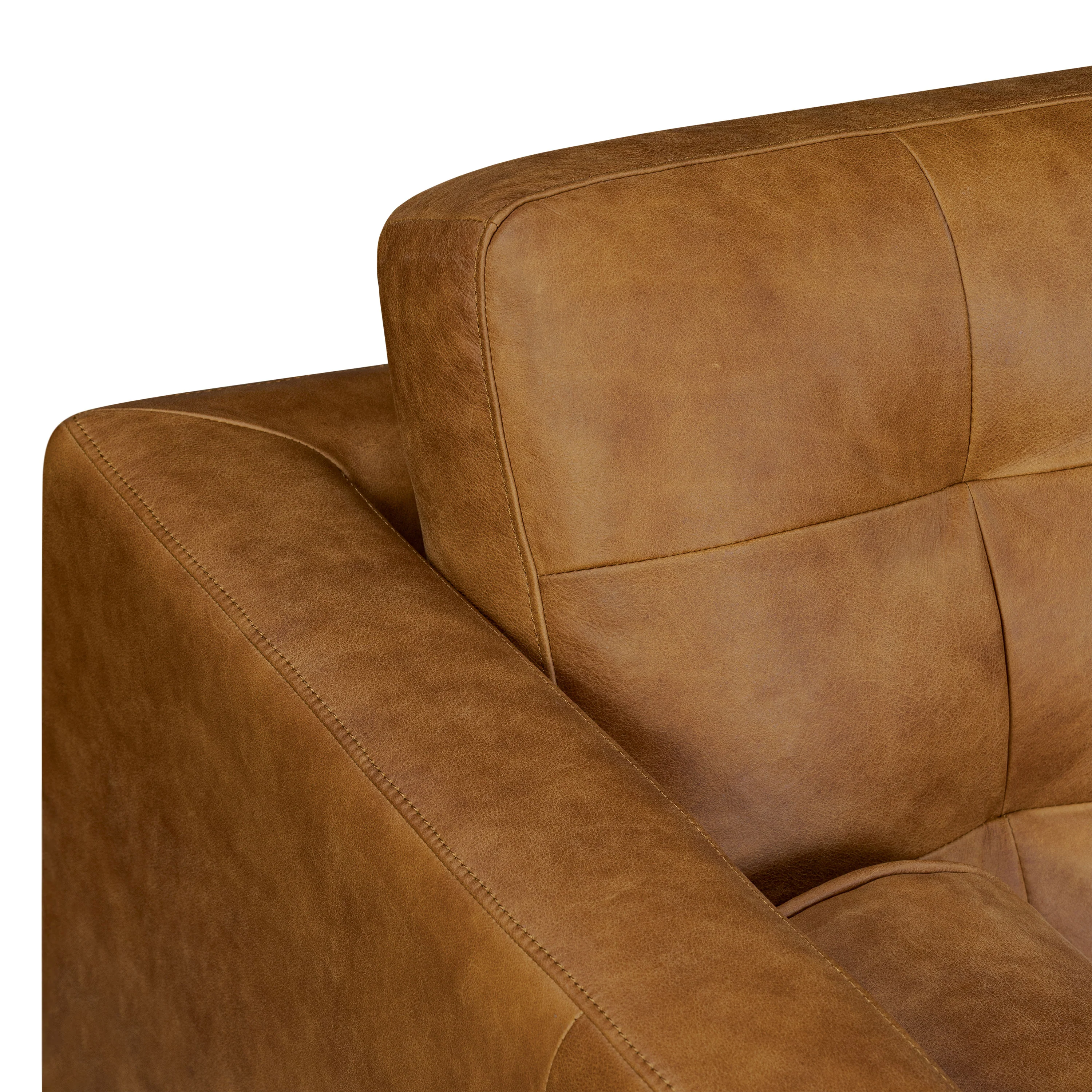 York 89" Leather Sofa | Russet Tan - Image 11