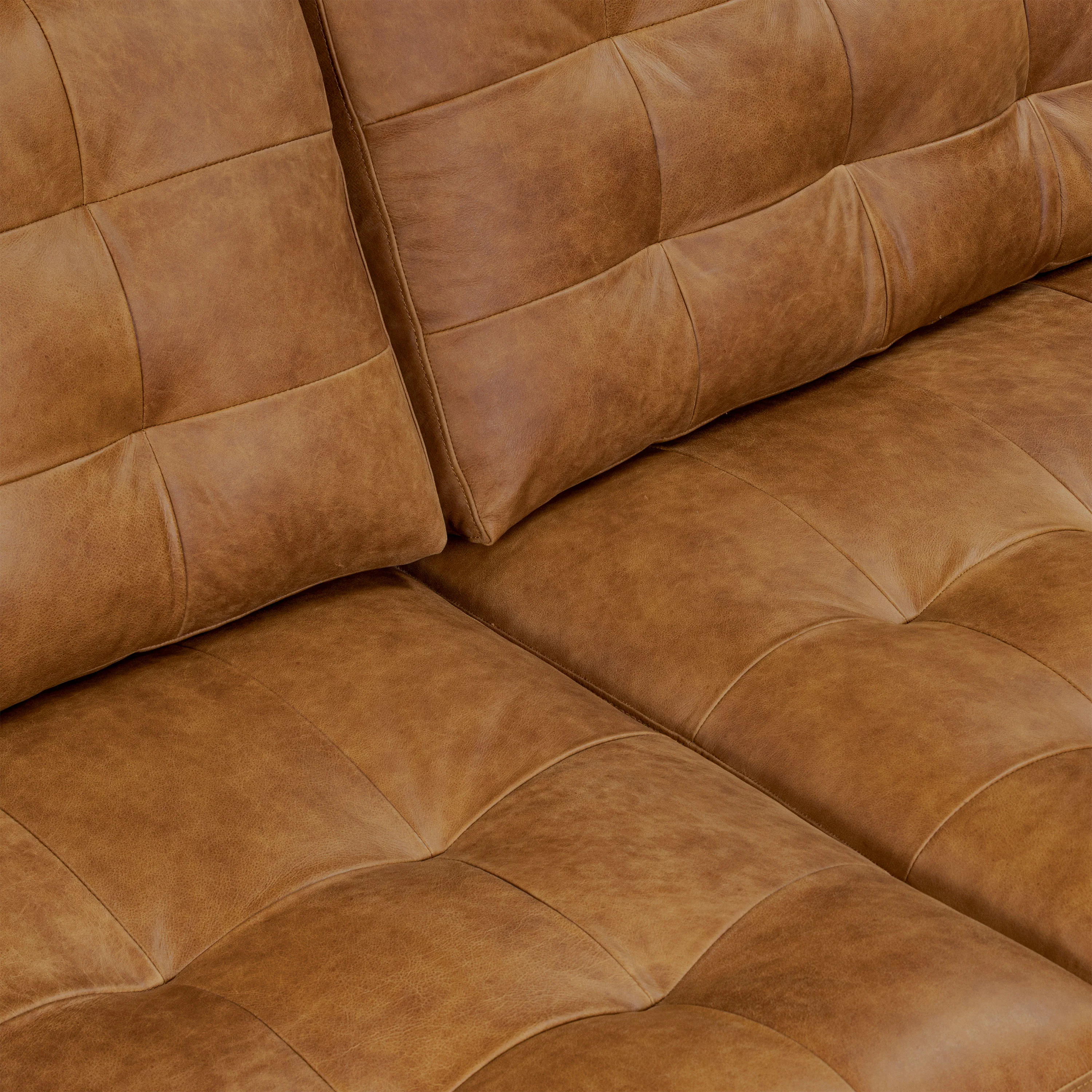 York 89" Leather Sofa | Russet Tan - Image 12