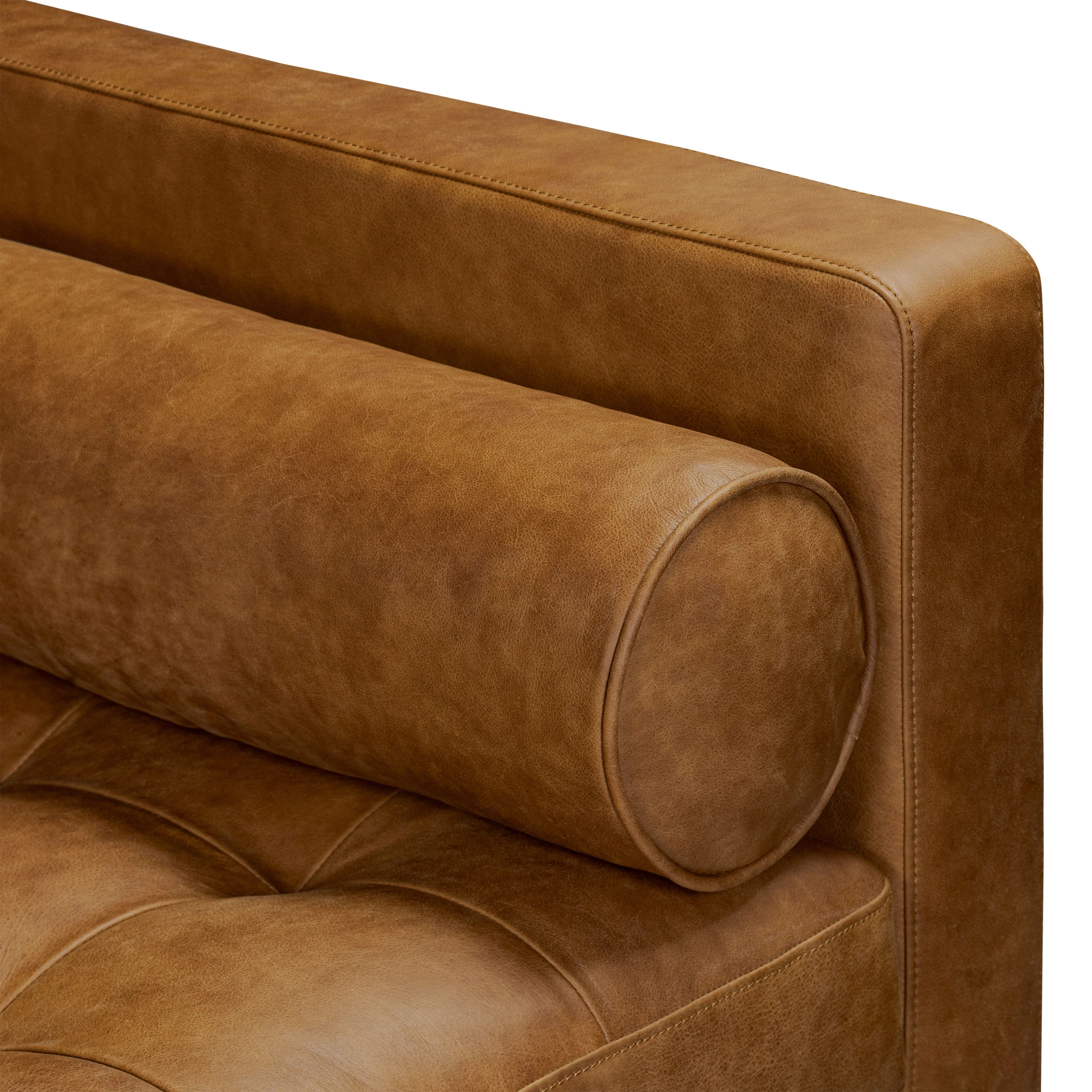 York 89" Leather Sofa | Russet Tan - Image 13
