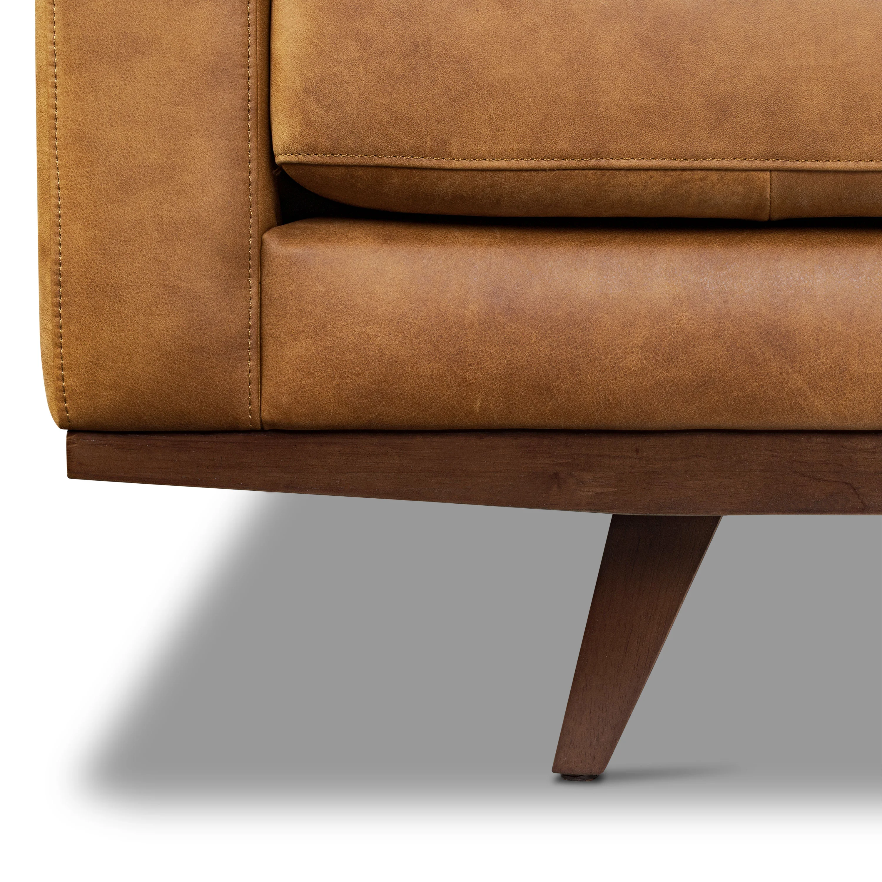 York 89" Leather Sofa | Russet Tan - Image 15