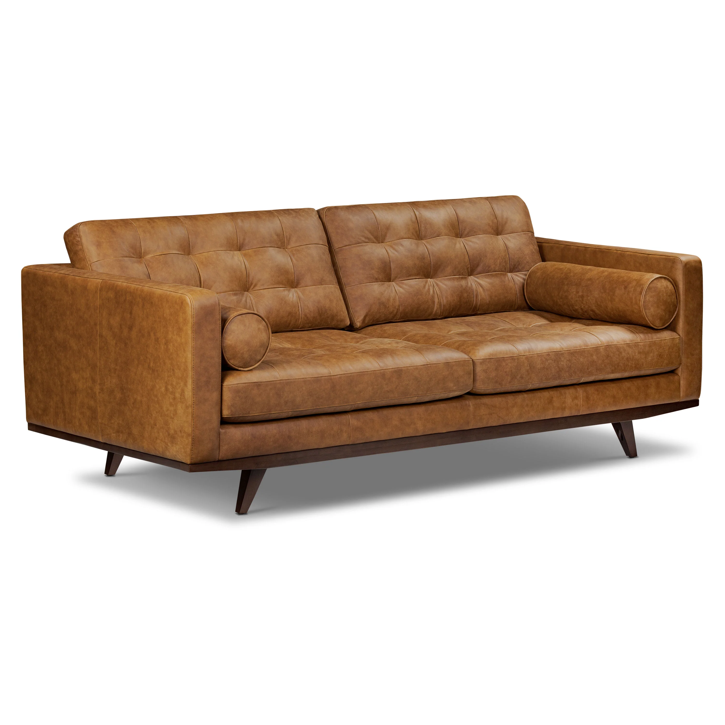 York 89" Leather Sofa | Russet Tan - Image 4